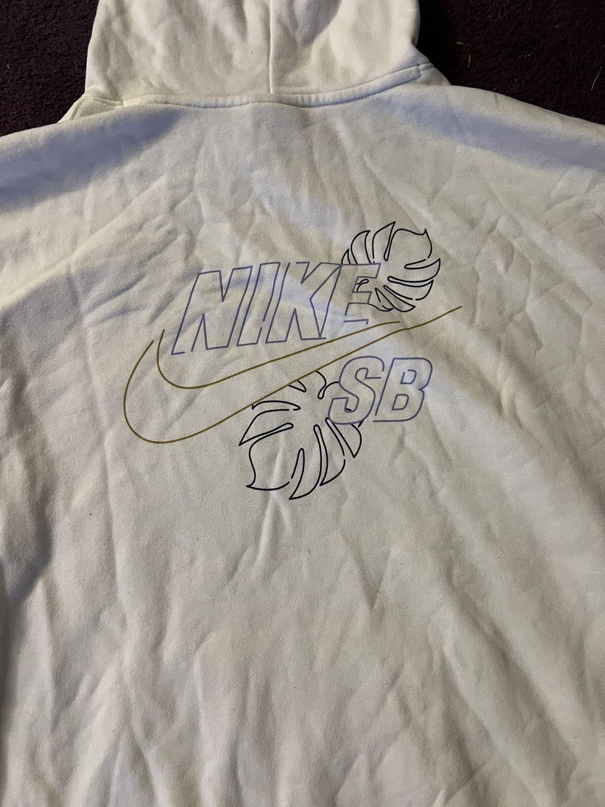 Nike × Vintage Nike Sb White Shell Hoodie Size US L / EU 52-54 / 3 - 5 Thumbnail