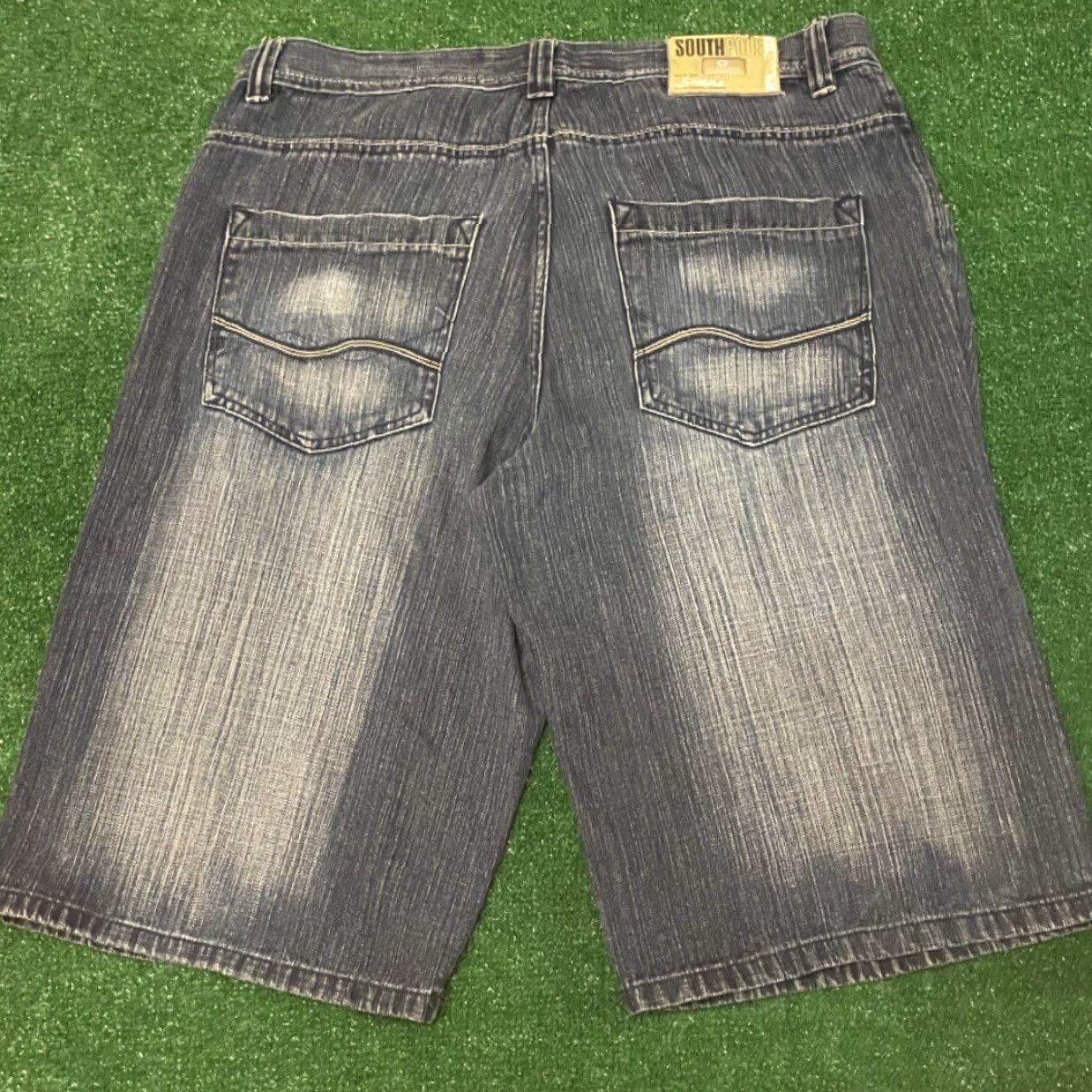 Southpole VINTAGE Southpole Baggy Hip Hop Skater Grunge Jeans Shorts Mens Size 40 Blue JNCO Pockets 2000s Size US 40 / EU 56 - 4 Thumbnail