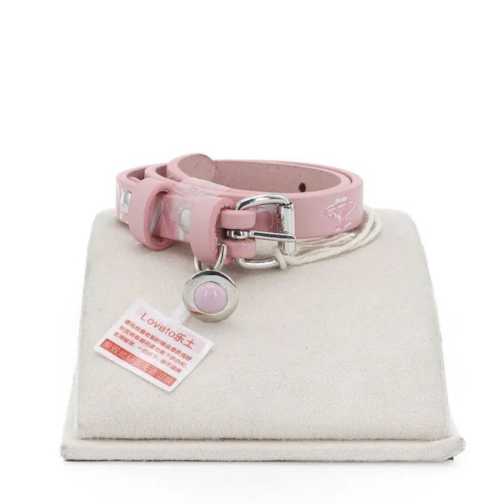 Vivienne Westwood Vivienne Westwood Pink Leather Choker with Saturn Pendant Size ONE SIZE - 7 Thumbnail