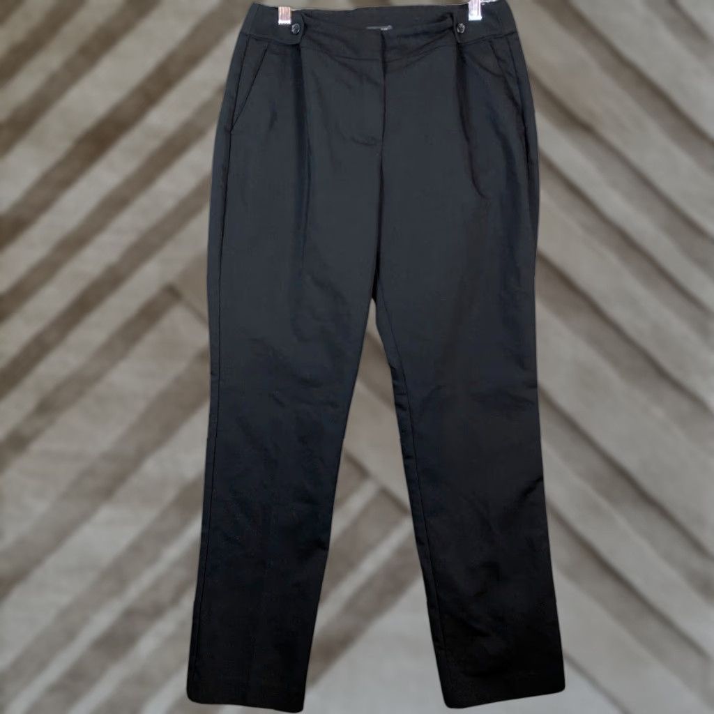 Ann Taylor Ann Taylor Factory Womens Pants Black High Rise Straight Professional Stretch 8 Size 30" / US 8 / IT 44 - 1 Thumbnail