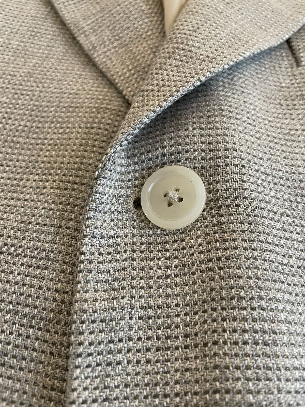 Donna Karan × Vintage Textured Linen & Wool Tweed Jacket Size 40R - 3 Thumbnail
