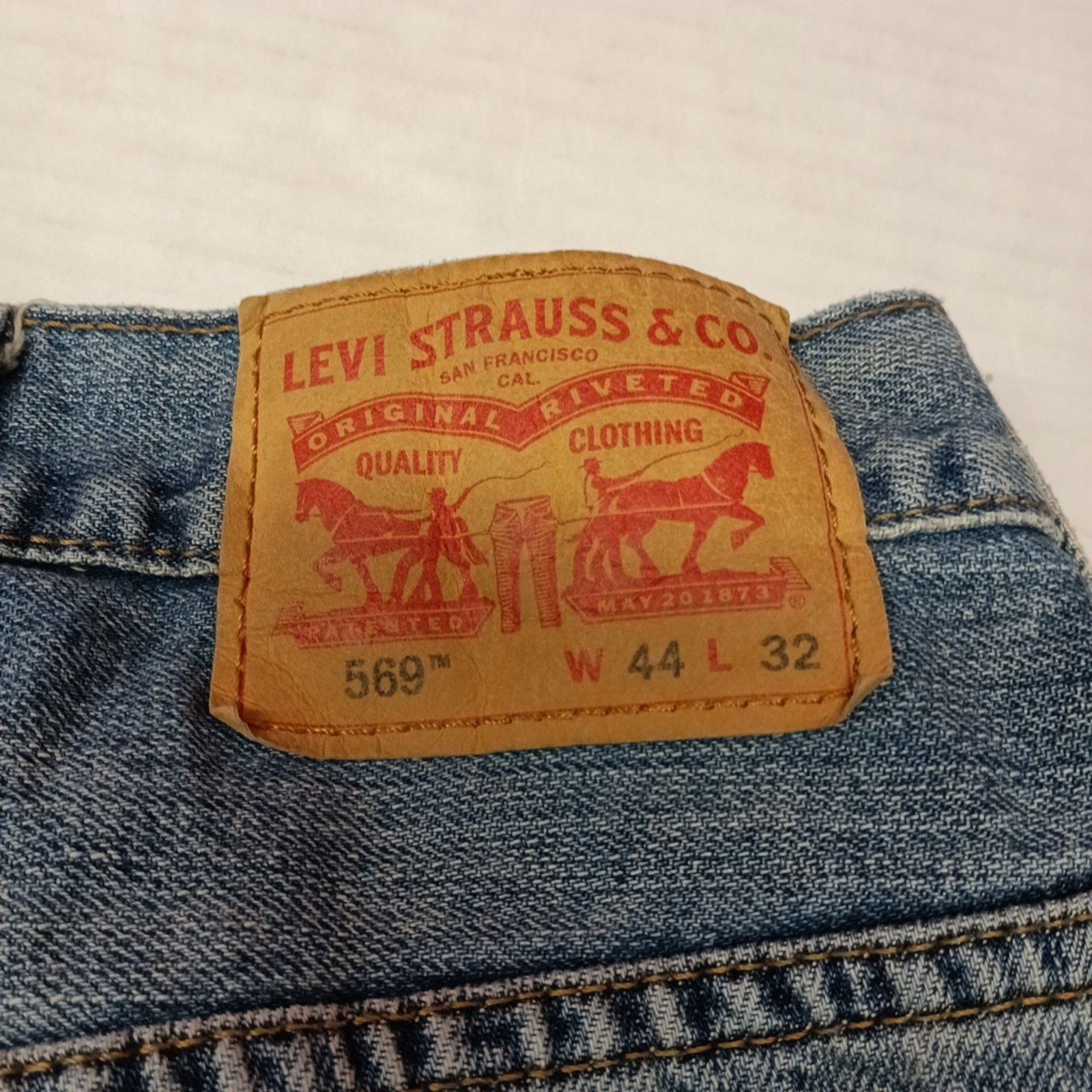Levi's Levi's Men's 569 Loose Fit Straight Blue Jeans Size 44x32 Size US 44 / EU 60 - 2 Thumbnail