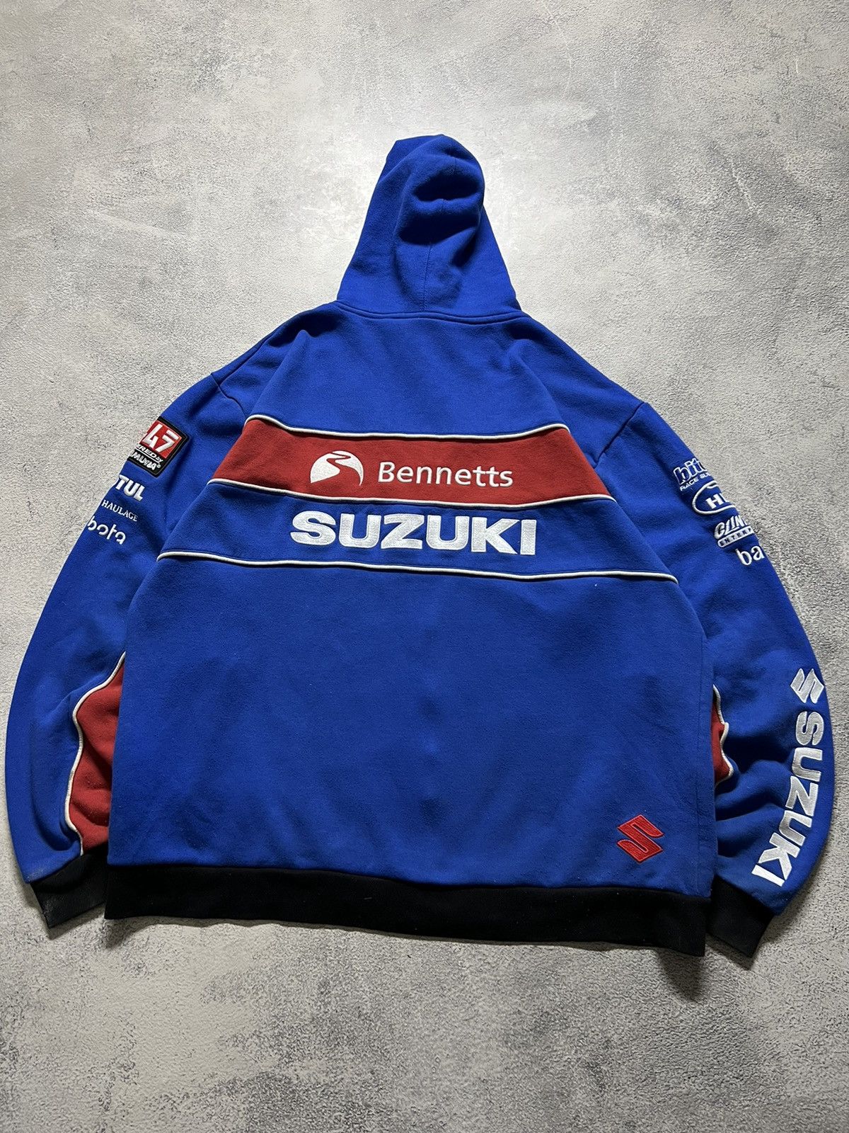 Vintage Vintage Y2k Suzuki GSX 💙 Racing Zip Hoodie 00’s Size US XXL / EU 58 / 5 - 2 Thumbnail