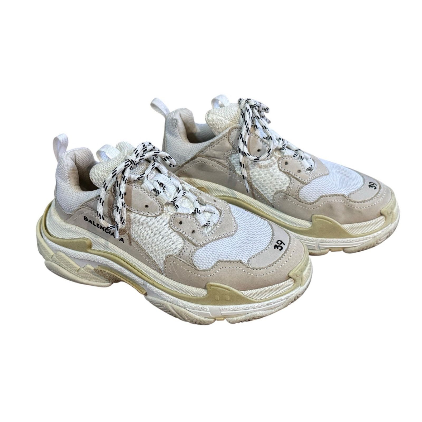 Balenciaga BALENCIAGA Triple S Chunky Platform Sneakers White Sz 39 8.5 Size US 8.5 / IT 38.5 - 2 Thumbnail