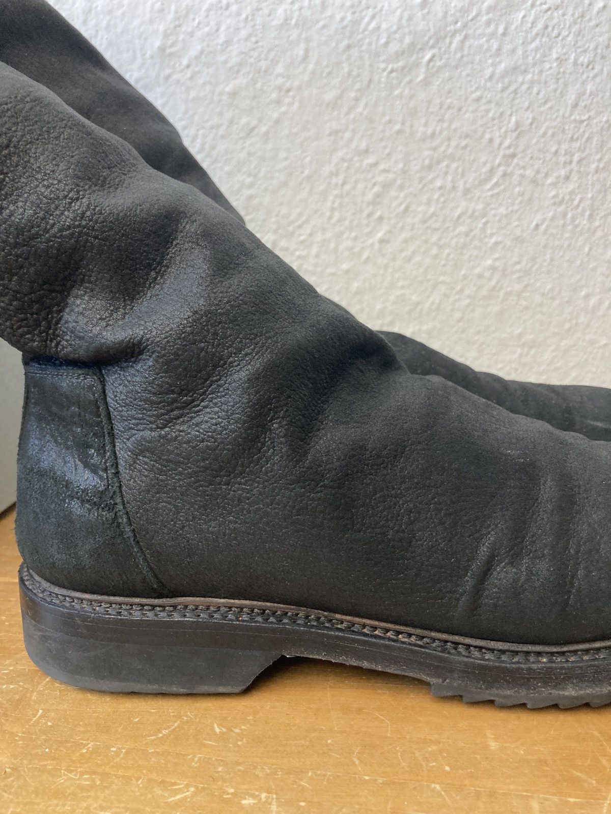 Rick Owens F/W 11 LIMO Blistered Lamb Leather Sock Creeper Boots 45/12 Size US 12 / EU 45 - 14 Thumbnail