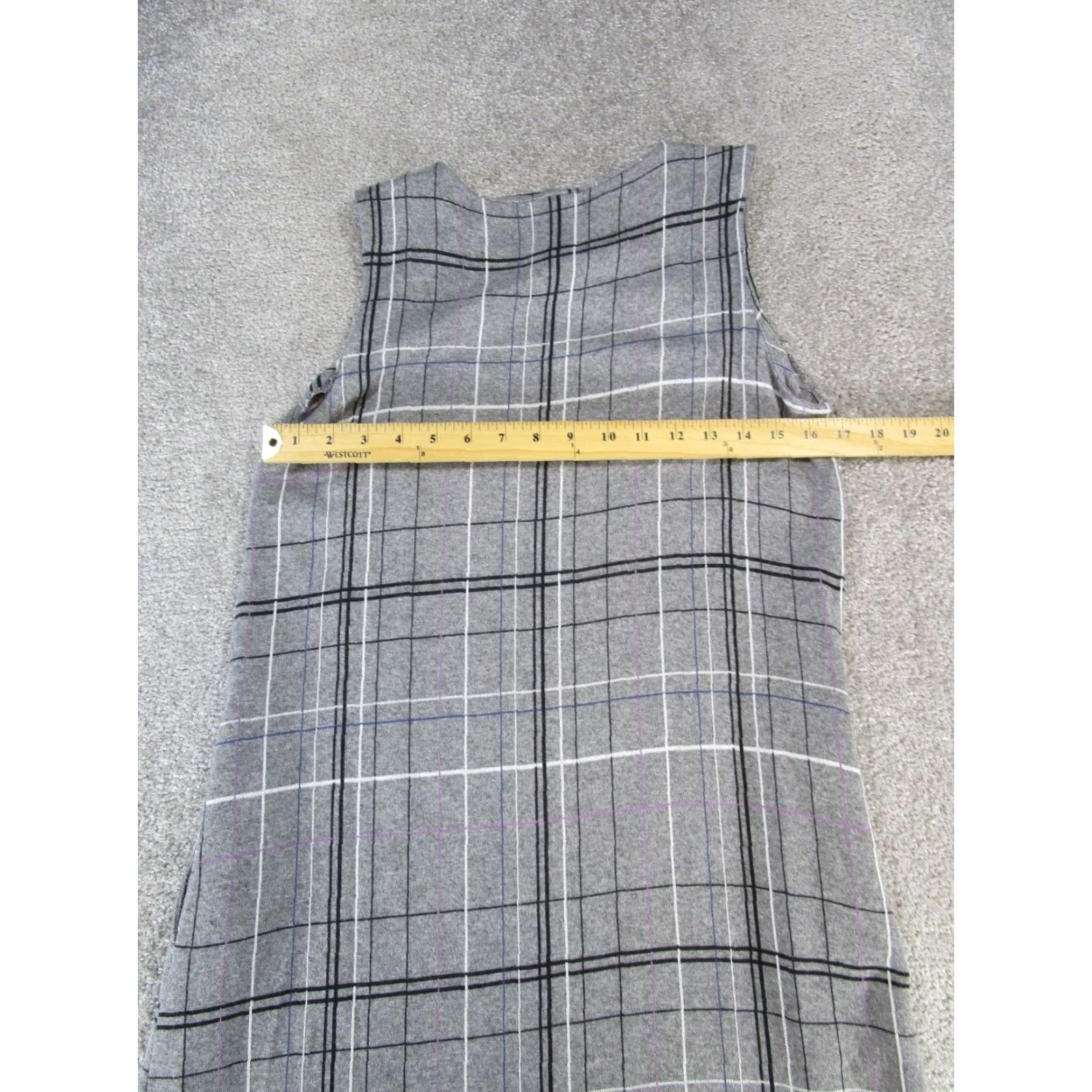 J. Jill VINTAGE J. Jill Plaid Shift Dress Petite Small Gray Sleeveless A-Line Business Casual Womens Size S / US 4 / IT 40 - 7 Thumbnail