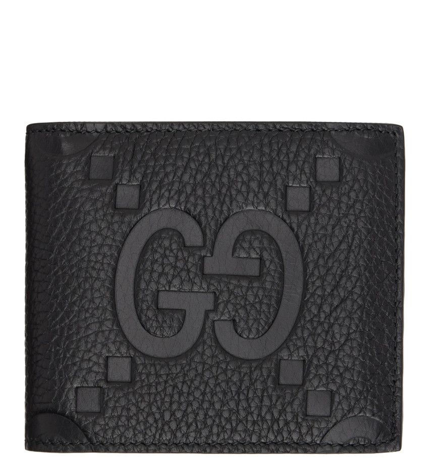 Gucci oc11z1225 Size: OS / GG Jumbo Bi Fold Wallet in Black Size ONE SIZE - 1 Thumbnail