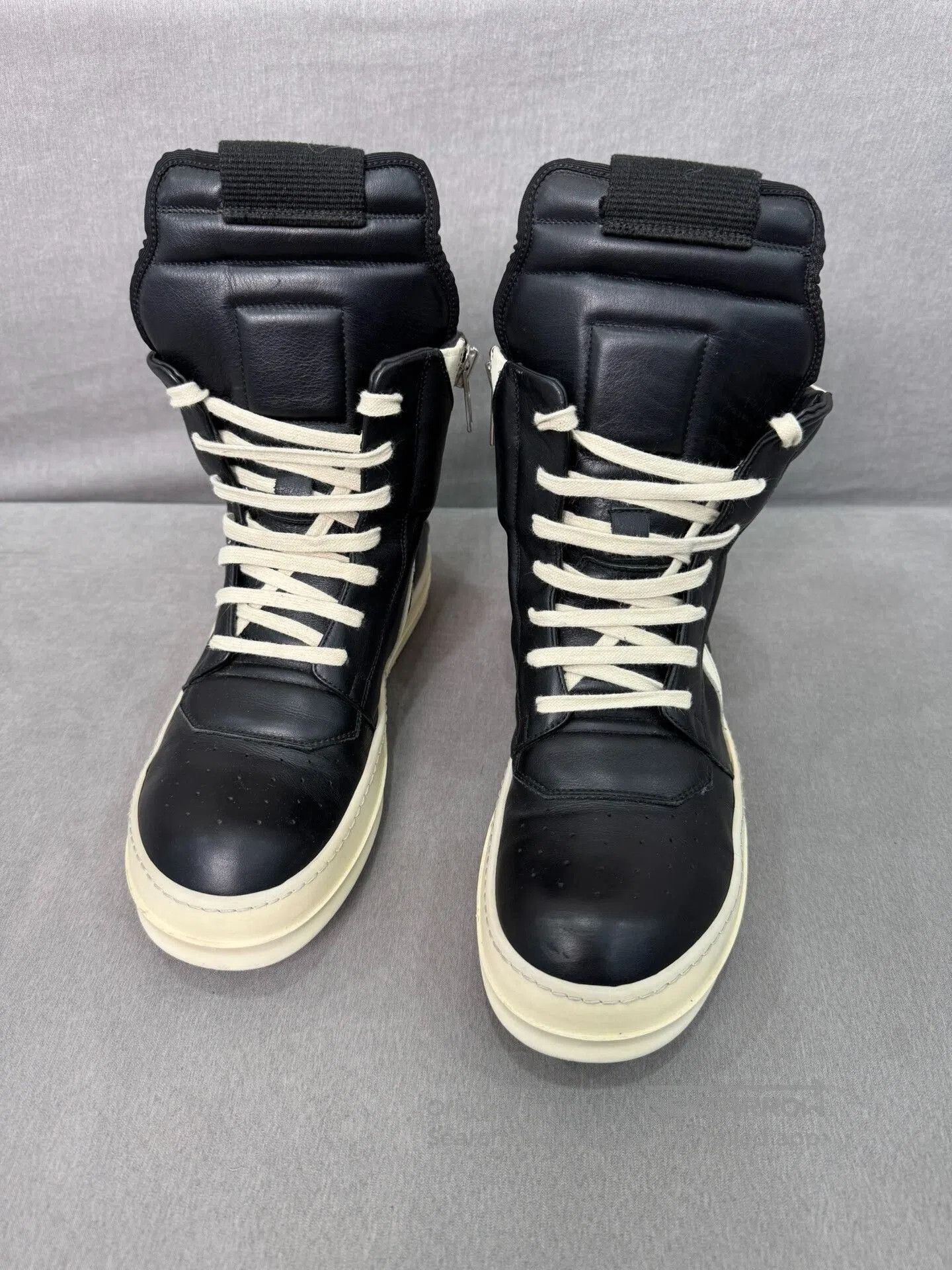 Rick Owens rick owens black and white high-top sneakers. Size US 7 / EU 40 - 3 Thumbnail