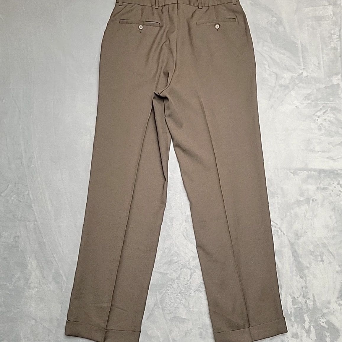 Vintage VINTAGE Louis Raphael Pants Mens 34x32 Wool Blend Pleated Cuffed Tailored Dress Slacks Brown 34 Inseam 32 Size US 34 / EU 50 - 6 Thumbnail