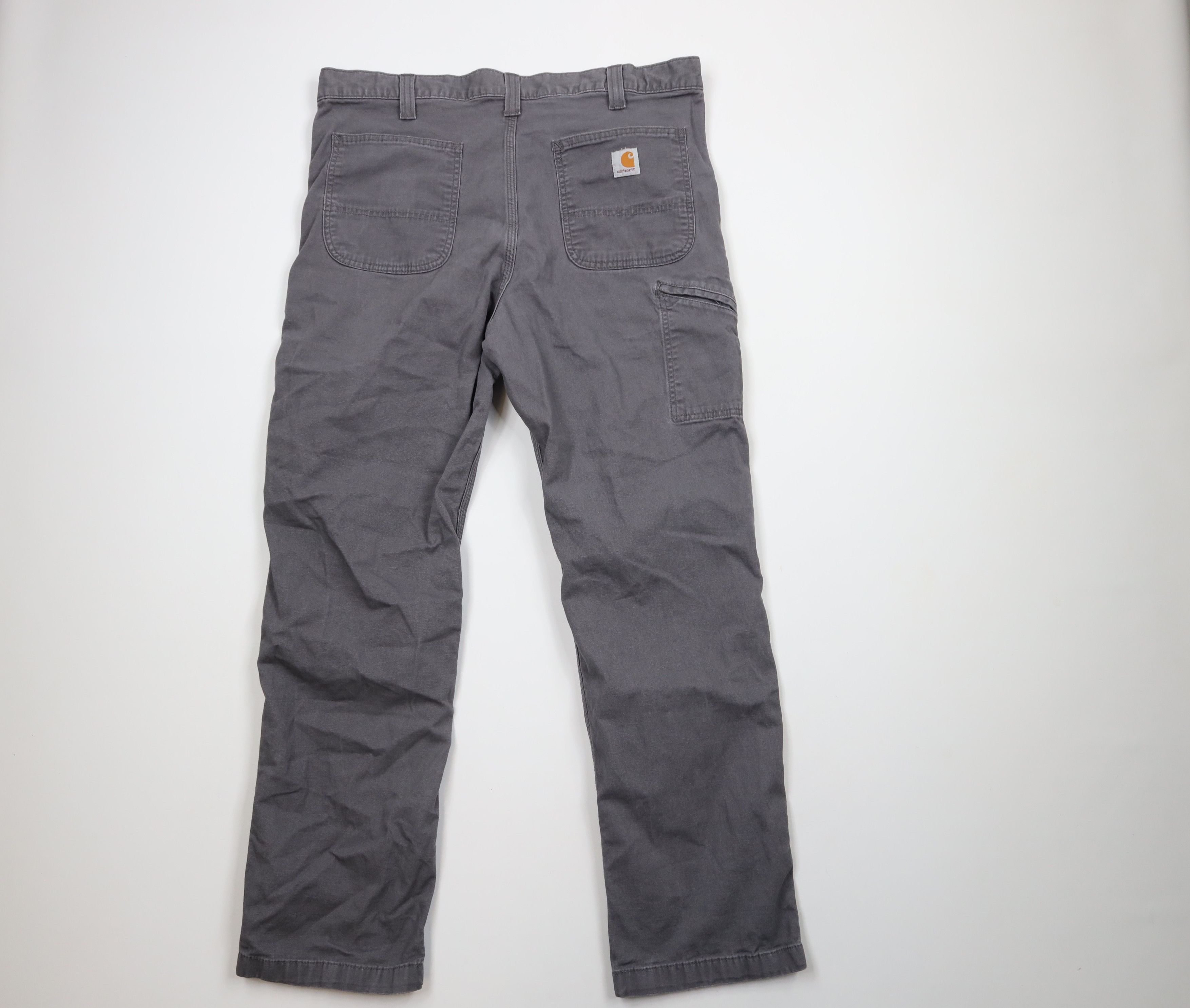 Carhartt Vintage Carhartt Relaxed Fit Spell Out Dungaree Pants Gray Size 36 - 8 Thumbnail