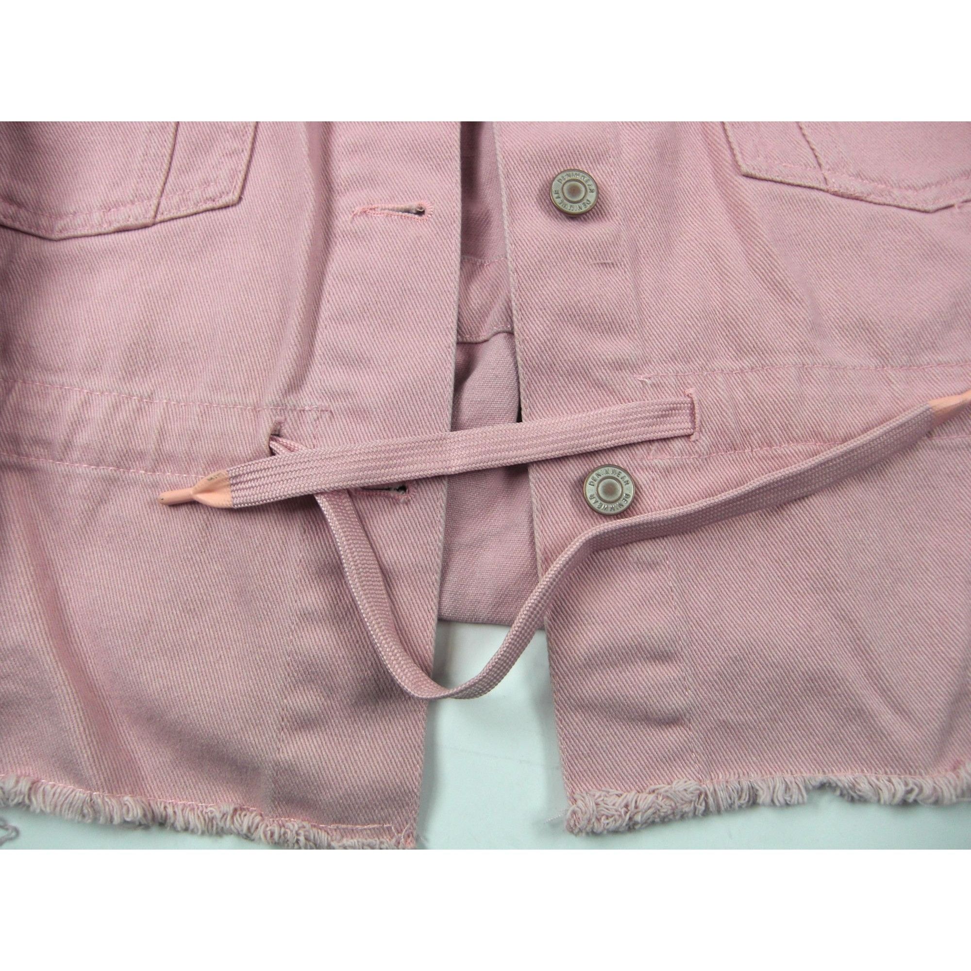 Other Vintage Distressed Jeans Jacket Size XL Pink Denim Cropped R Size XL / US 12-14 / IT 48-50 - 6 Thumbnail