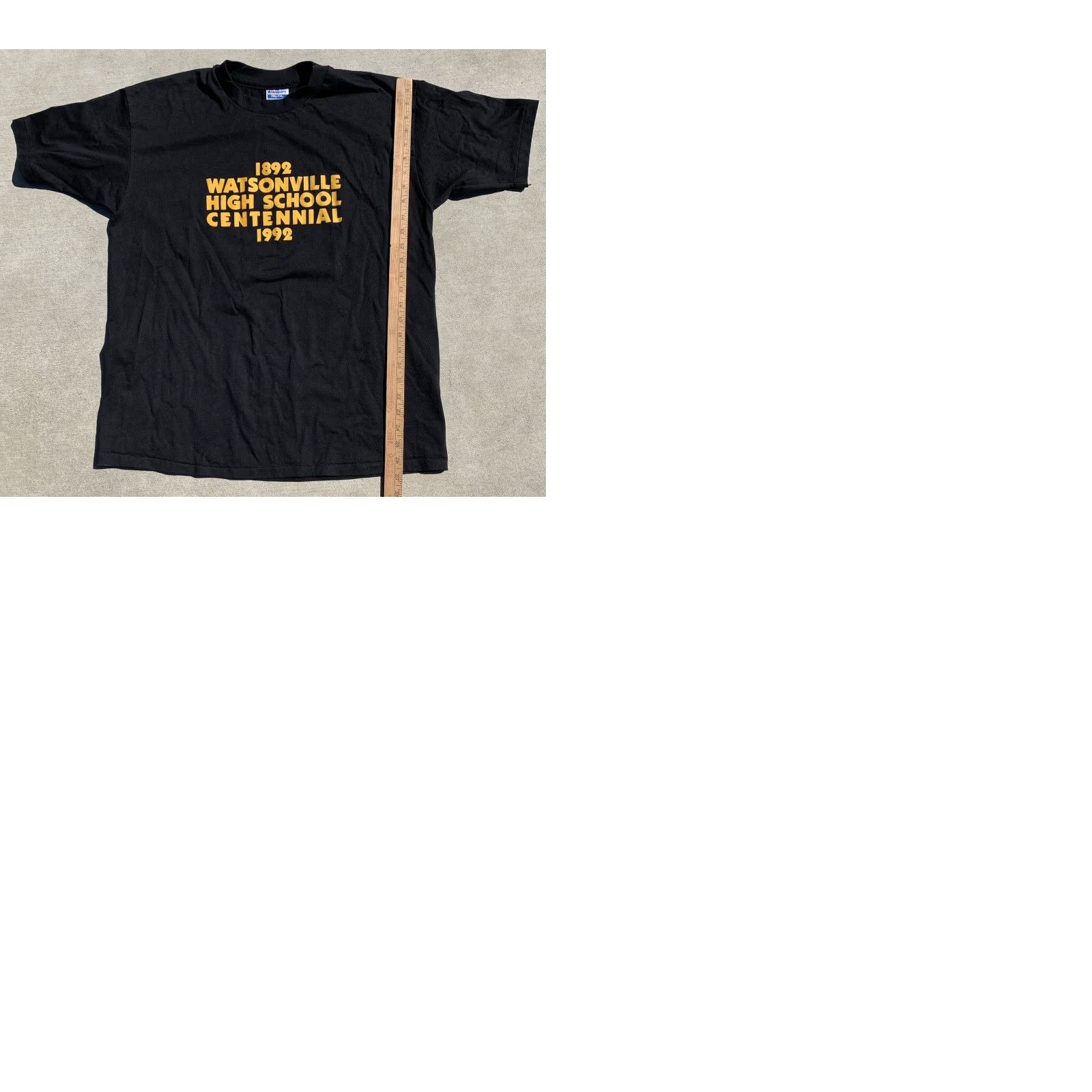 Hanes VINTAGE Watsonville High School Centennial 1992 We Feed The Cats T Shirt XL Hanes Fifty-Fifty Black Short Sleeve Mens Size US XL / EU 56 / 4 - 12 Thumbnail