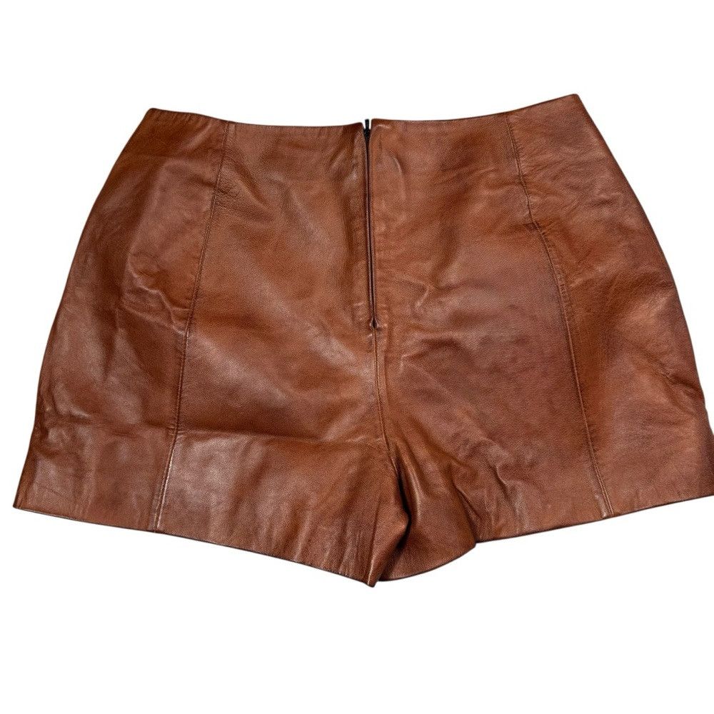 Other NWT New Decrum Real Lambskin Brown Leather Shorts Size XL Size 36" / US 14 / IT 50 - 3 Thumbnail