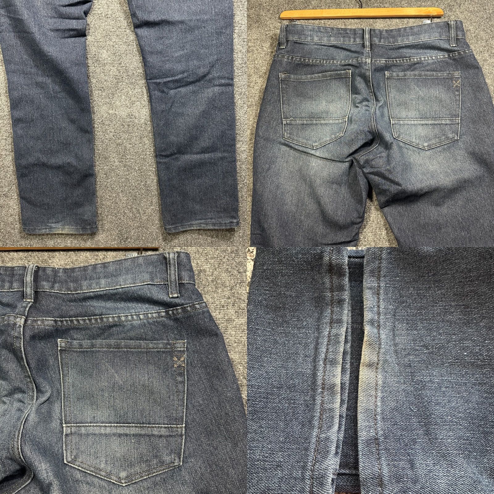 Vintage MBX Jeans Mens 32 Dark Wash Cotton Slim Stretch Straight Leg Pockets Denim Size US 32 / EU 48 - 8 Thumbnail