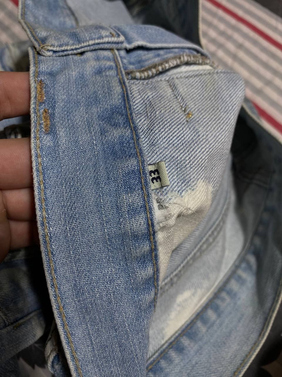 Japanese Brand Crazy Crash Dirty Baggy Faded Jean Japan Avant Garde Style Size US 34 / EU 50 - 20 Thumbnail