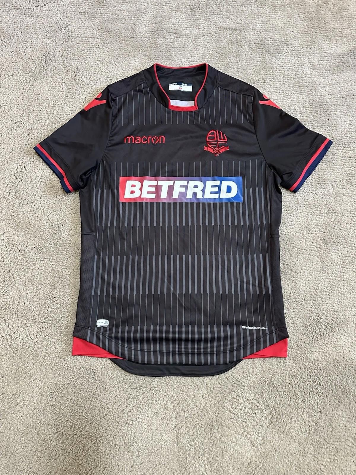 Macron 2018-19 Bolton Away Football Shirt Soccer Jersey Sz M Size US M / EU 48-50 / 2 - 1 Thumbnail