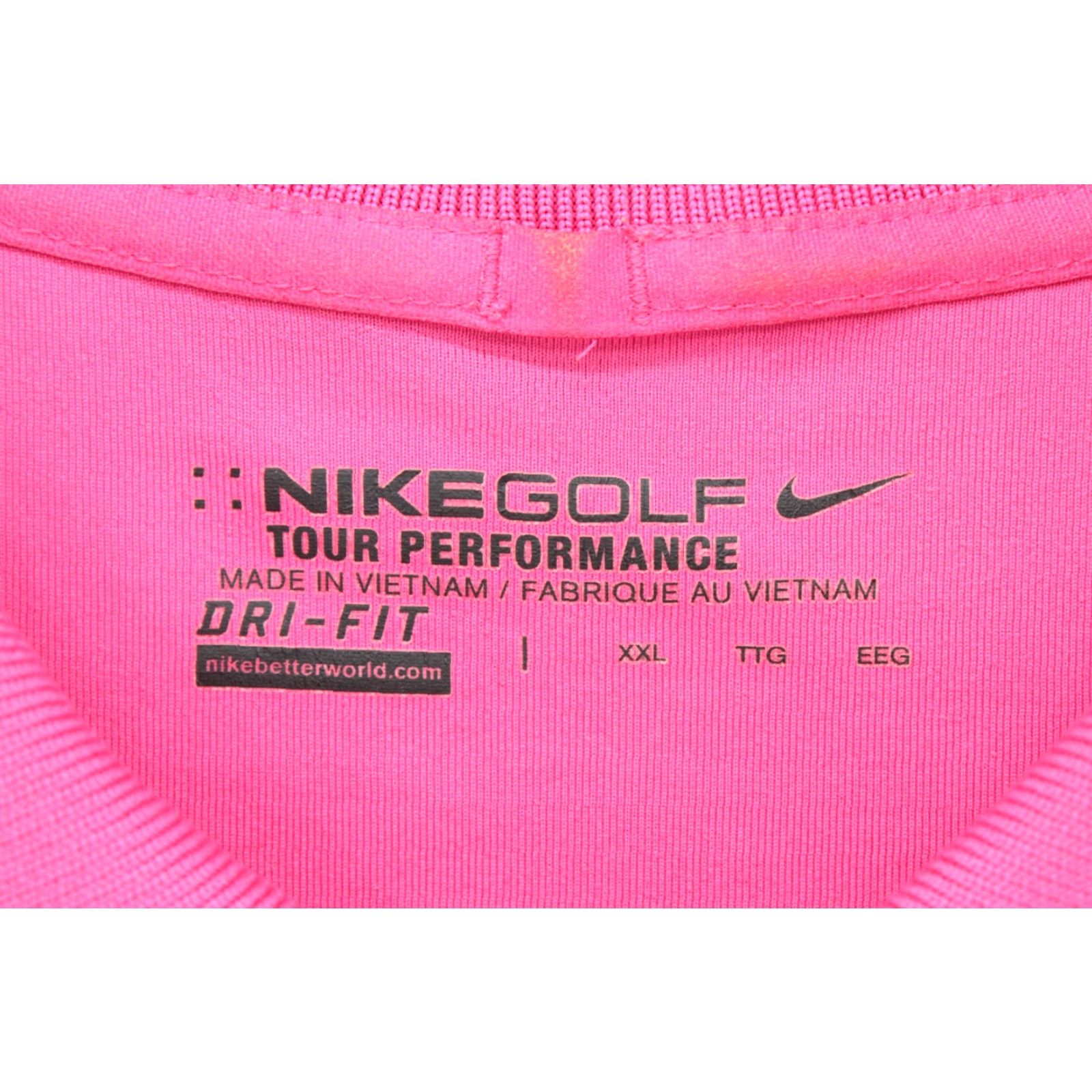 Nike Nike Golf Polo Shirt Mens XXL Pink Diamond Argyle Tour Performance Short Sleeve Size US XXL / EU 58 / 5 - 4 Thumbnail