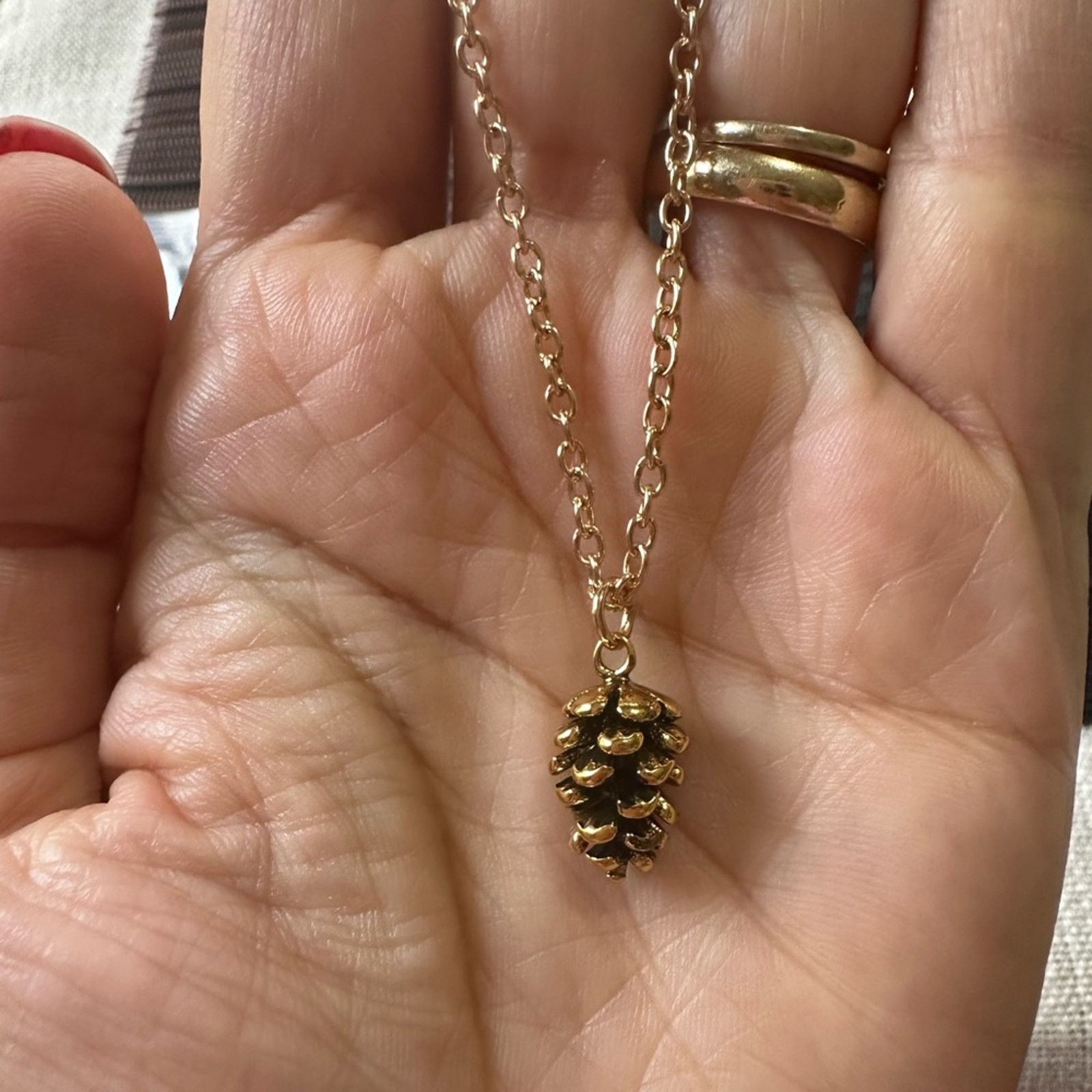 Other Cute Pinecone Necklace Nature Necklace Forest Necklaces Size ONE SIZE - 2 Thumbnail