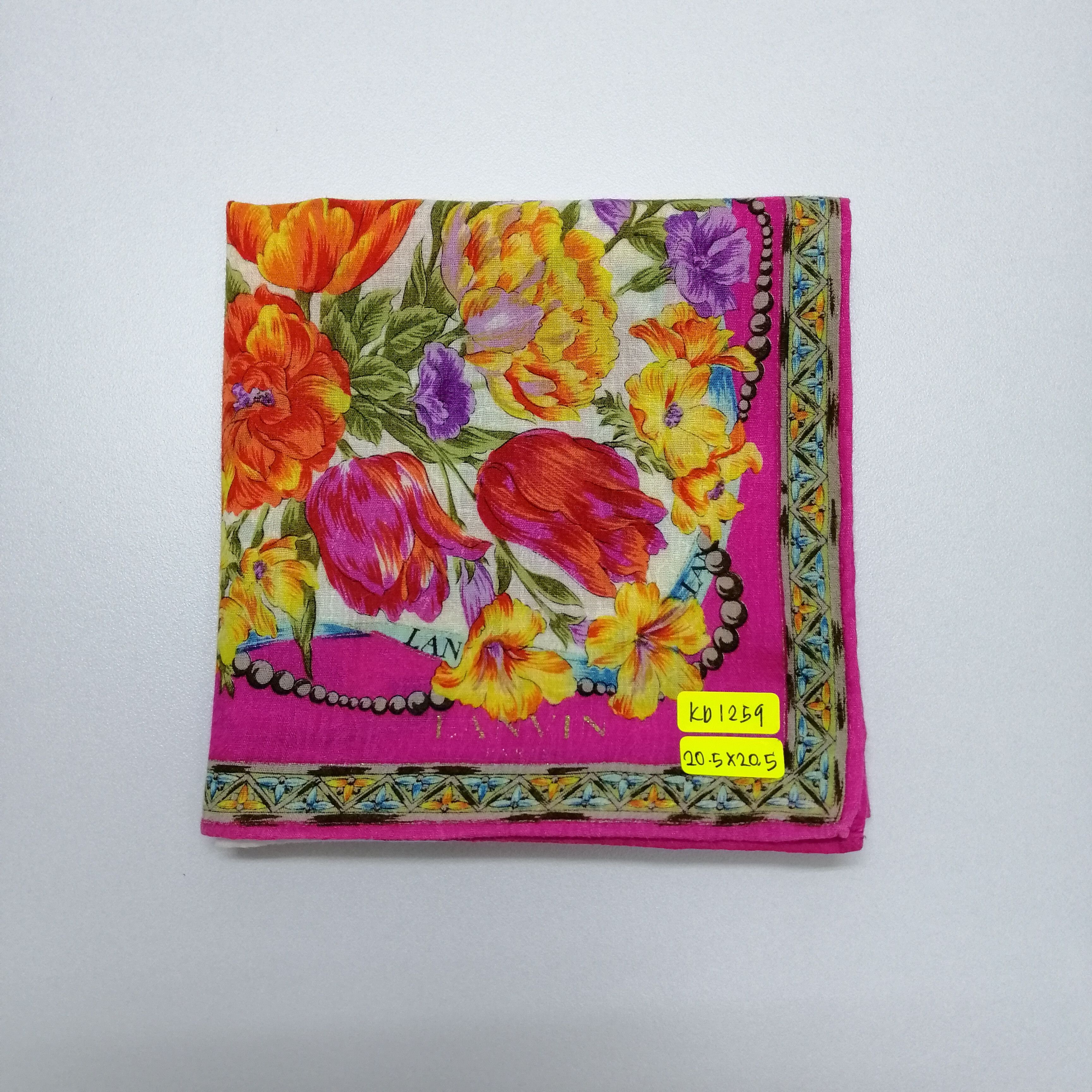 Lanvin Vintage Lanvin Handkerchief/Neckerchief/Bandana-KD1259 Size ONE SIZE - 5 Thumbnail
