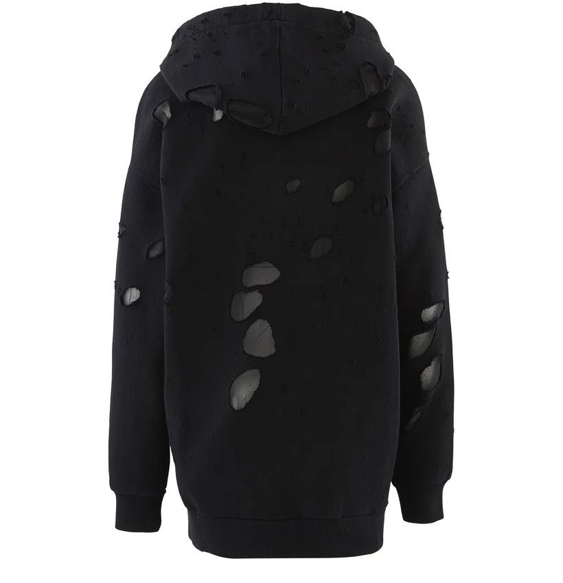 Givenchy Black and Gold Destroyed Blurred Logo Hoodie Size XS / US 0-2 / IT 36-38 - 8 Thumbnail