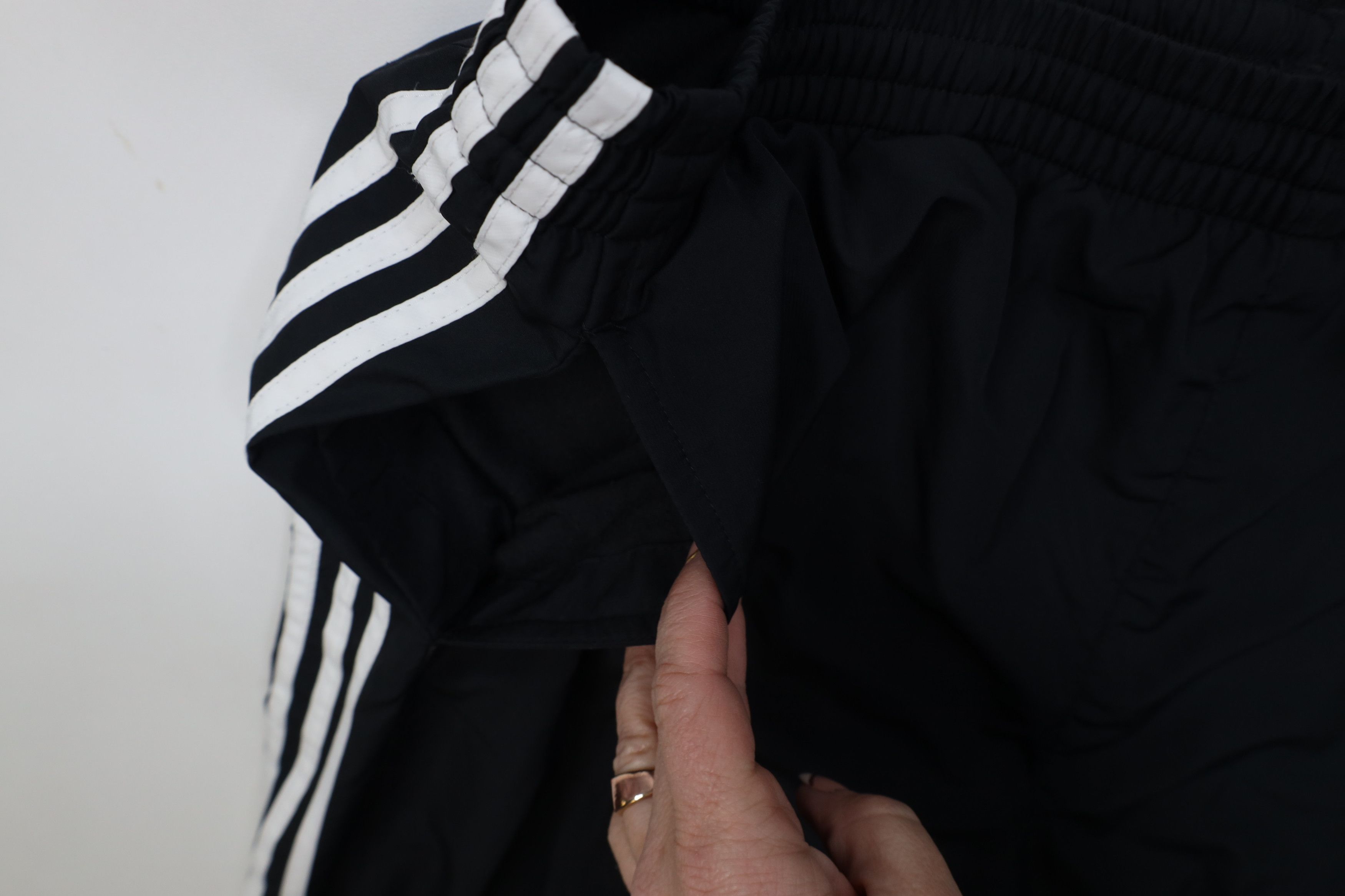 Adidas Vintage 90s Y2K Adidas Wide Leg Windbreaker Pants Black Size US 38 / EU 54 - 8 Thumbnail