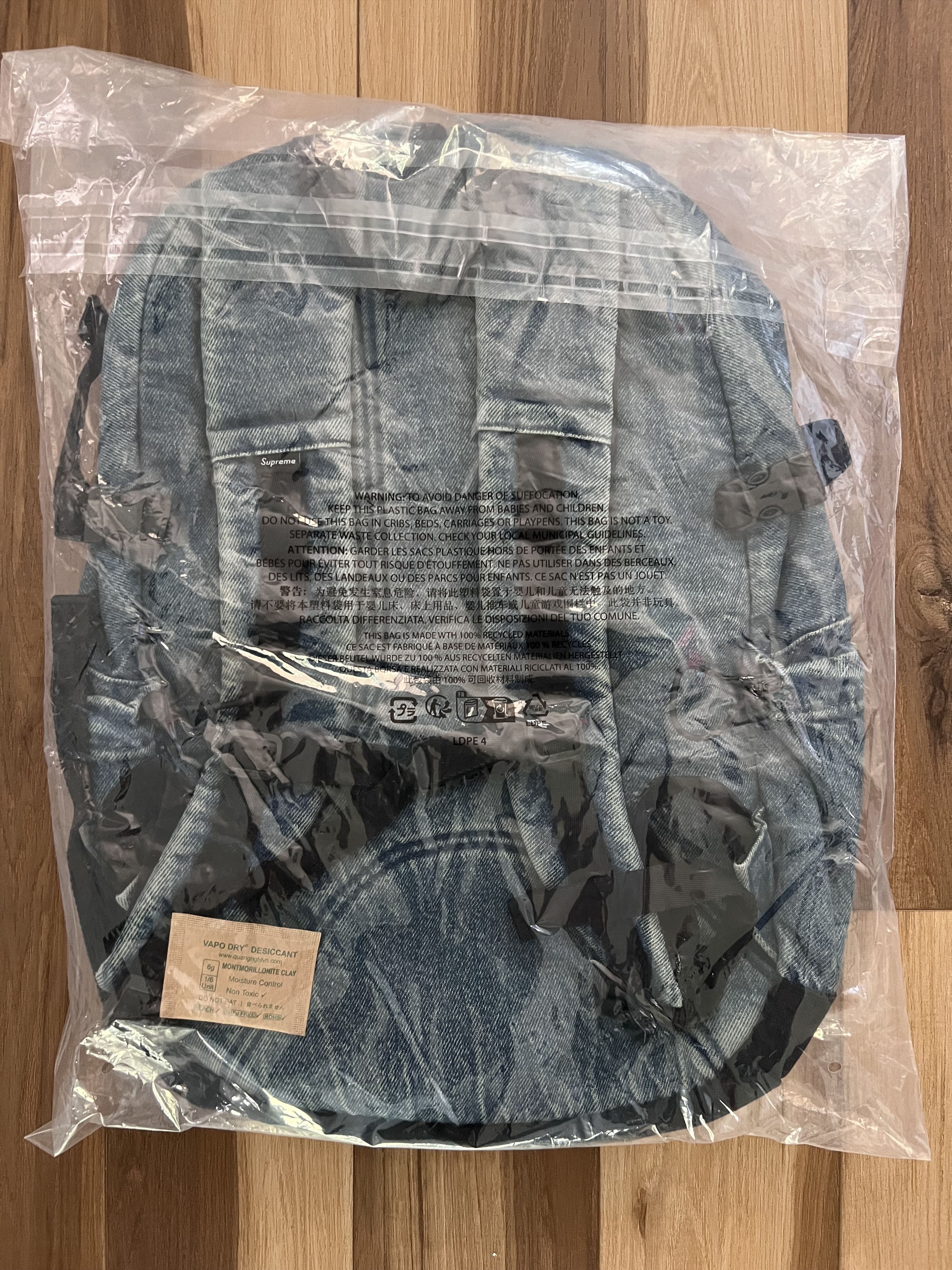 Supreme Supreme Denim Backpack in Washed Indigo Size ONE SIZE - 4 Thumbnail