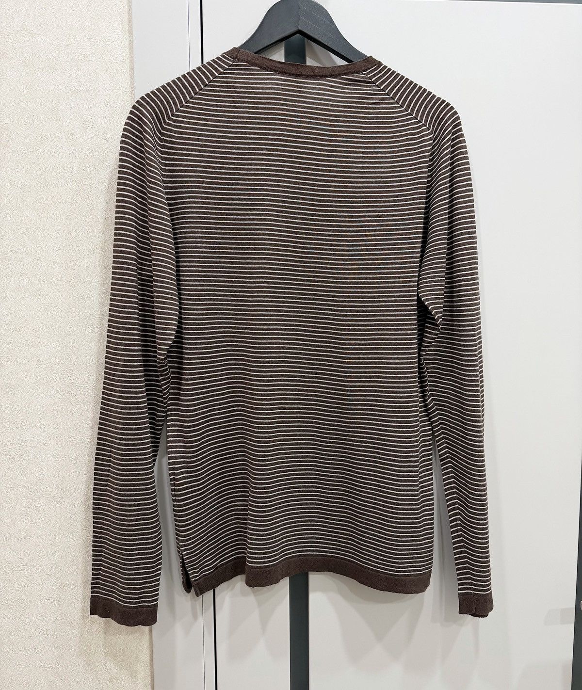 Louis Vuitton LOUIS VUITTON 2007 Striped LV Logo Cotton Sweater Jacobs Size US M / EU 48-50 / 2 - 10 Thumbnail