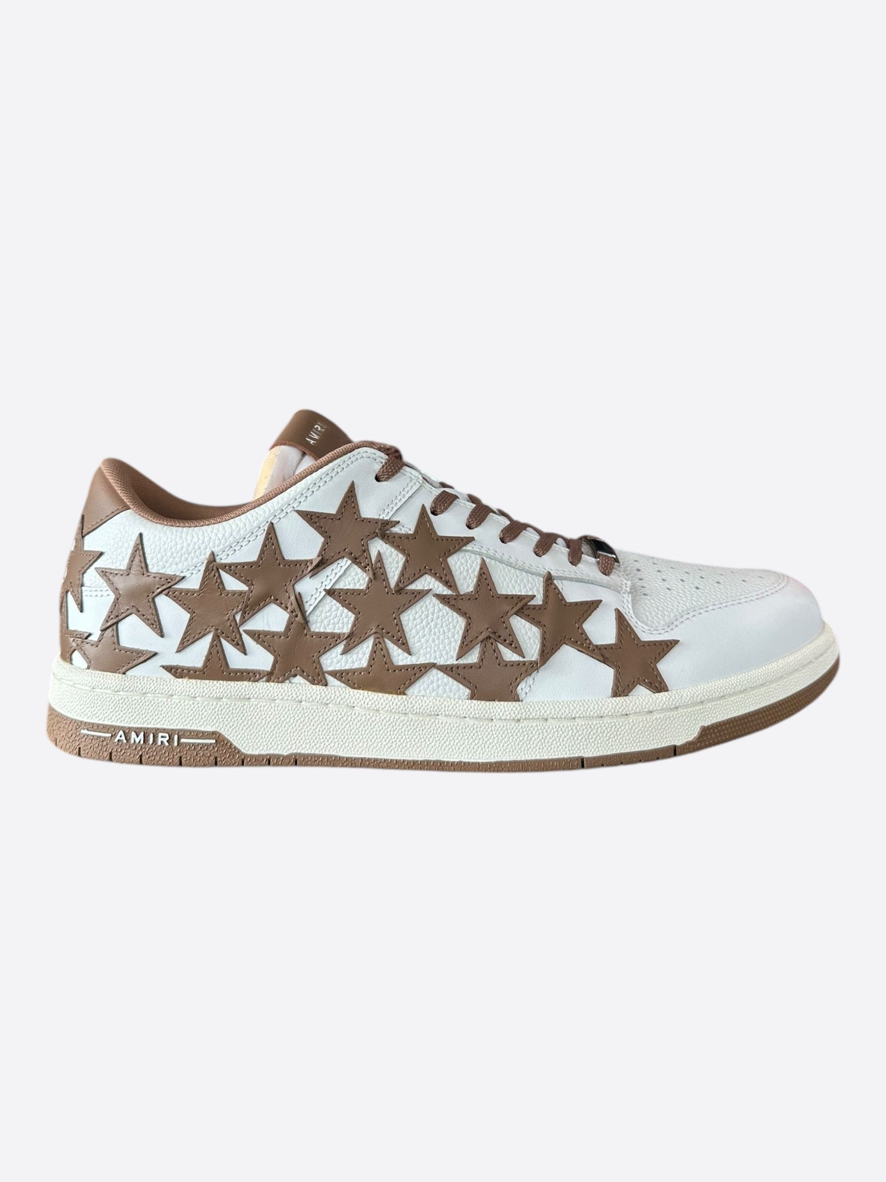 Amiri Amiri White & Brown Stars Low Top Sneakers Size US 13 / EU 46 - 1 Thumbnail