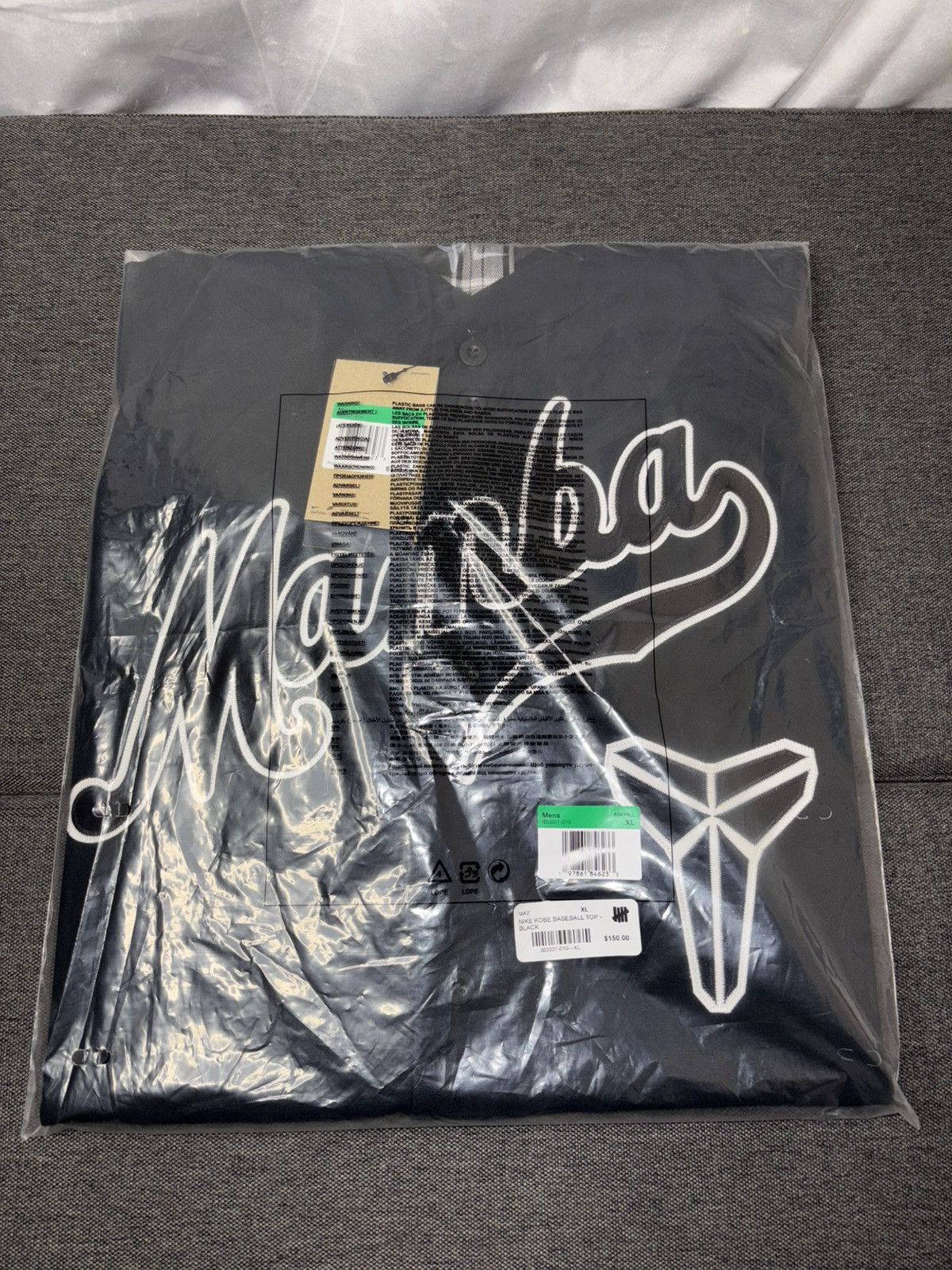 Nike Nike Kobe Bryant Mamba Baseball Jersey Black XL IB0007-010 Size US XL / EU 56 / 4 - 2 Thumbnail
