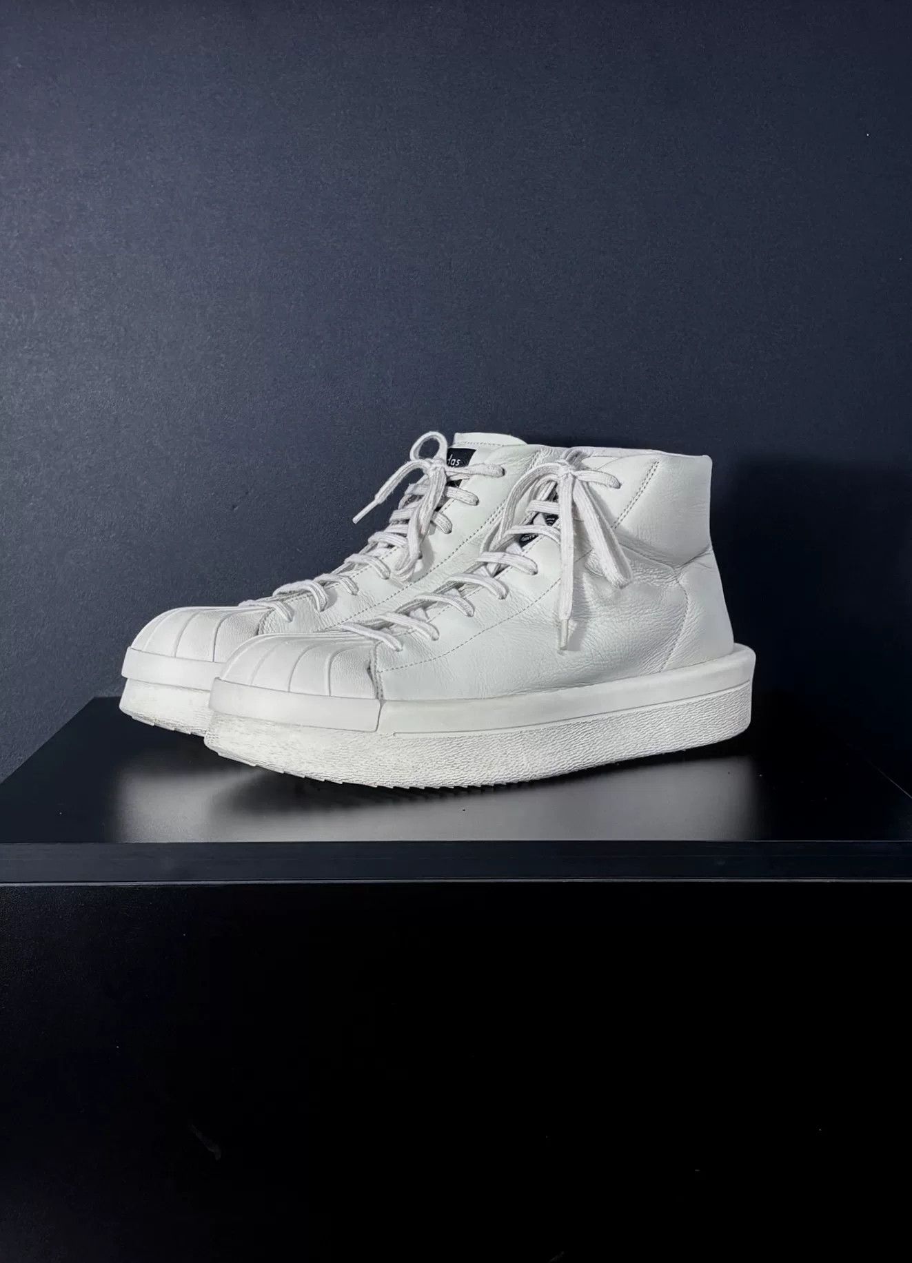 Rick Owens Rick Owens Collab White Hitop Sneakers 9 Men Size US 9 / EU 42 - 1 Thumbnail