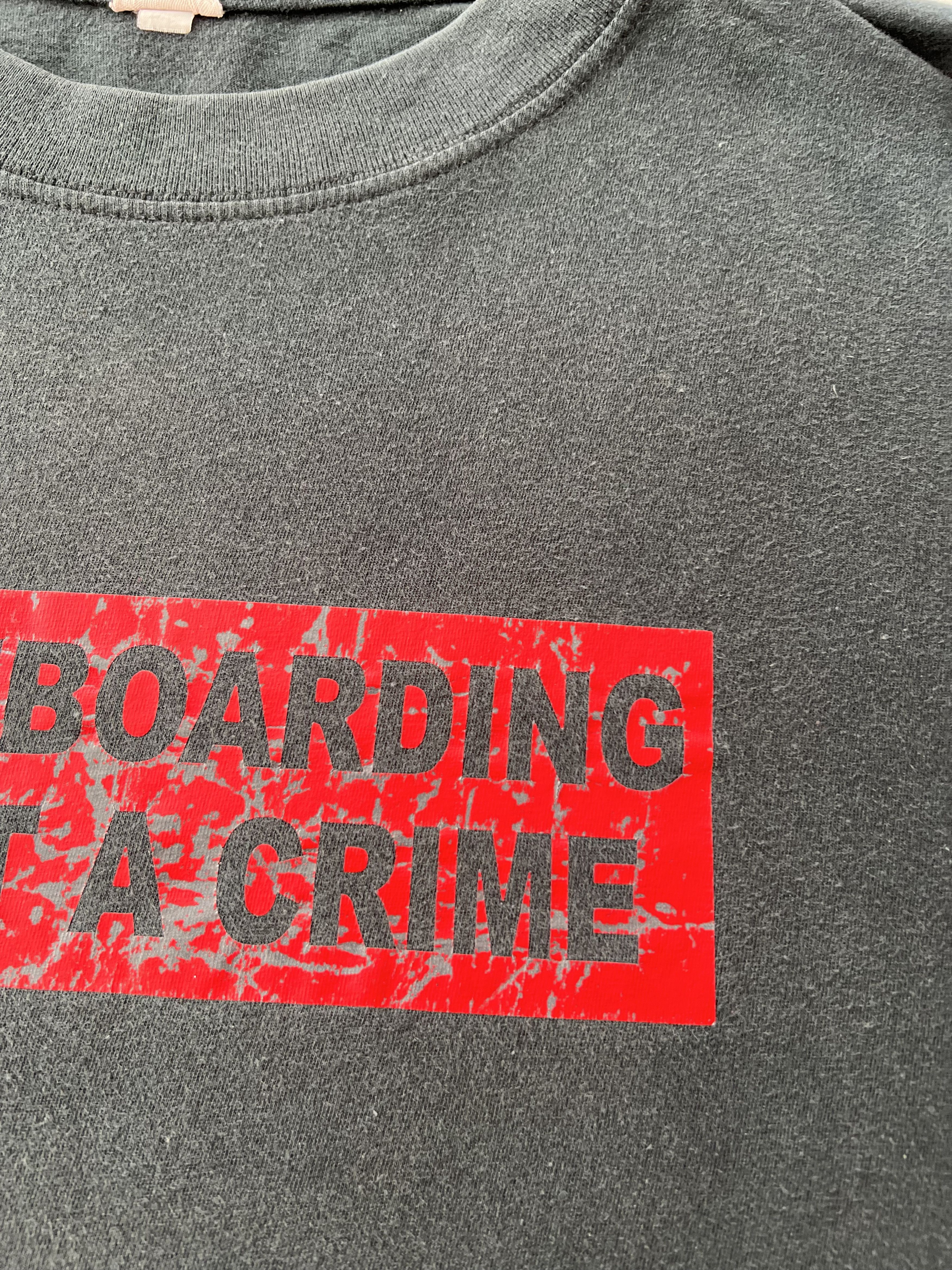 Vintage Vintage 90s Skateboarding is Not a Crime Black T-shirt Size US XL / EU 56 / 4 - 7 Thumbnail