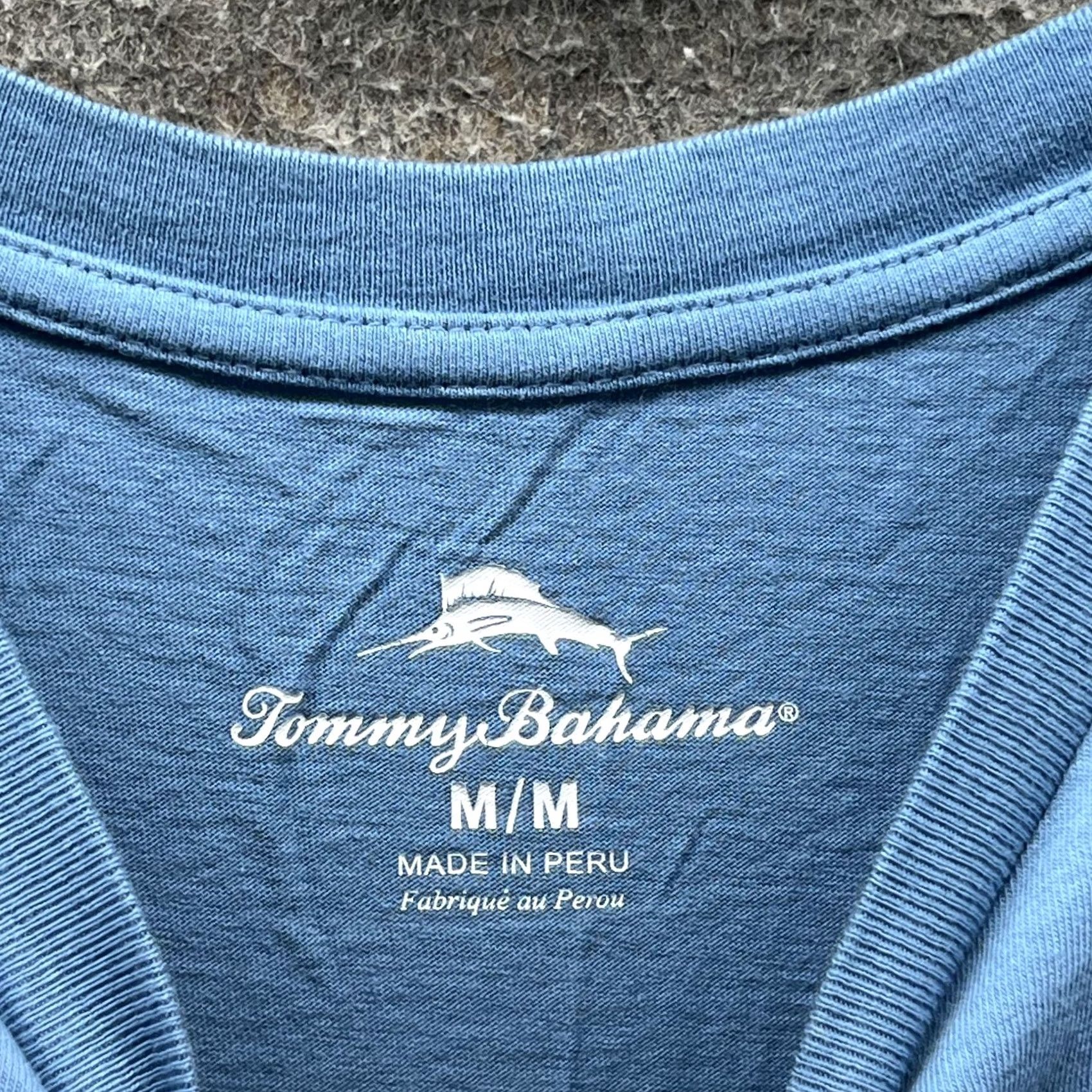 Tommy Bahama Tommy Bahama Shirt Mens Medium Blue Island Life Graphic Tee Beach Tagless Short Sleeve Crew Neck Sahs Size US M / EU 48-50 / 2 - 6 Thumbnail