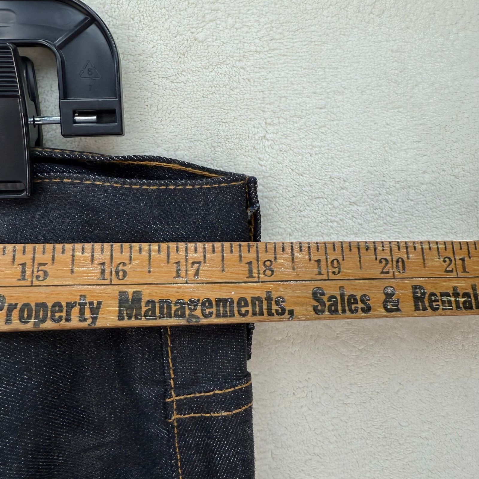 7 For All Mankind 7 FOR ALLMANKIND MEN'S 33 MADE IN USA DARK BLUE WAXED STR Size US 33 - 3 Thumbnail