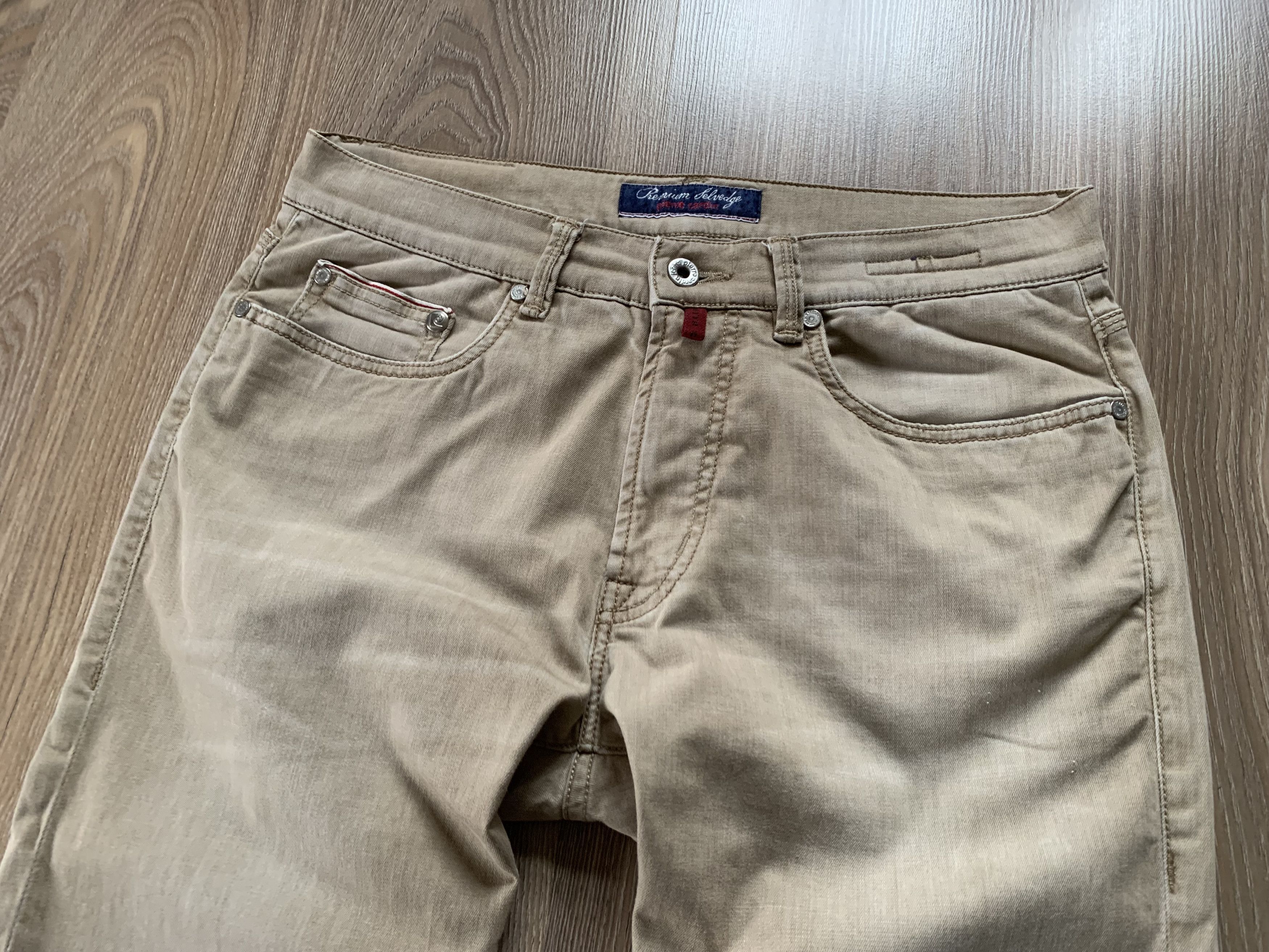 Designer × Pierre Cardin Pierre Cardin Premium Selvedge Beige Jeans Size US 33 - 4 Thumbnail