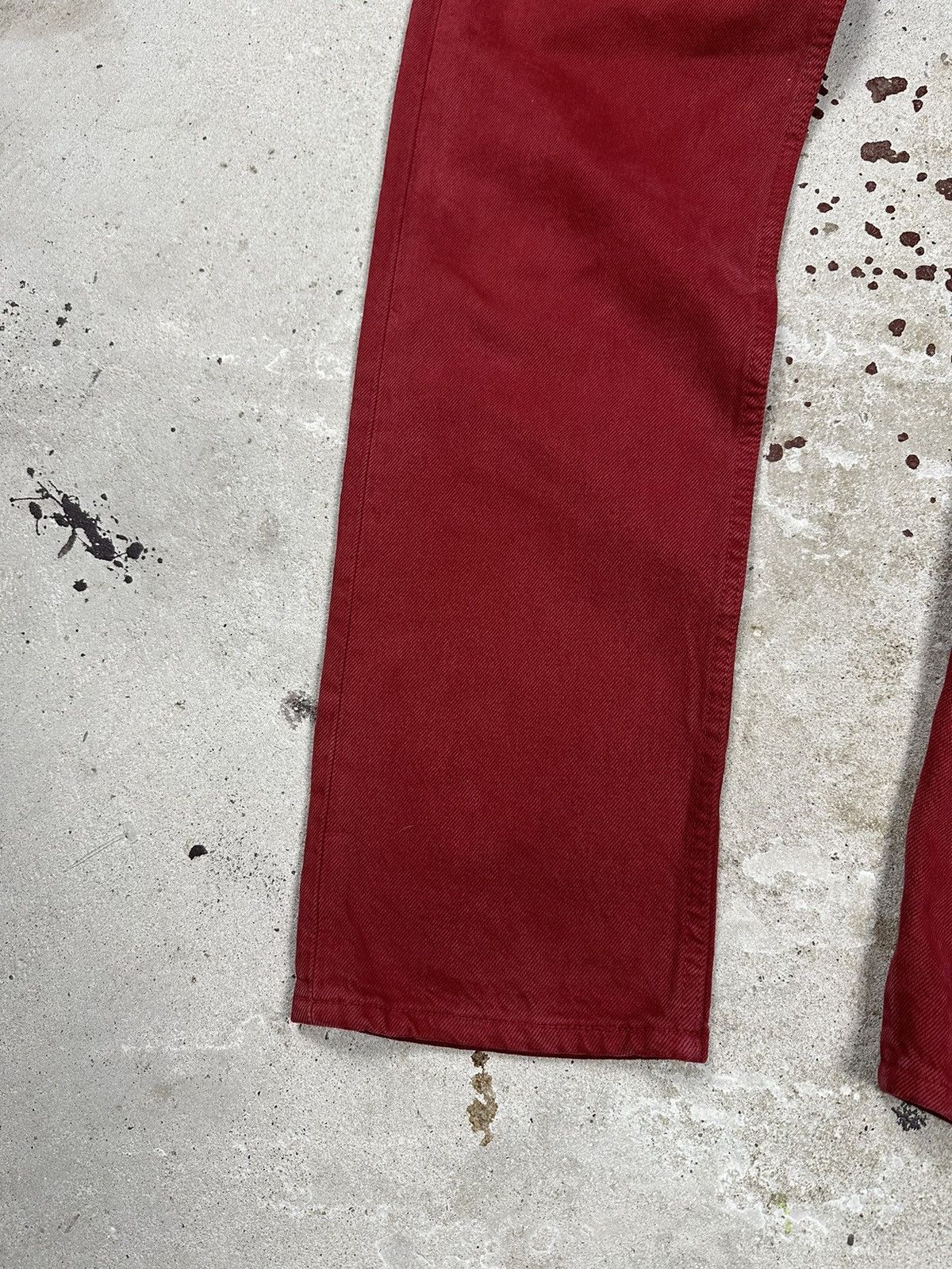 Levi's × Vintage Vintage 1996 Levi’s 501 Red Denim Pants Jeans Size US 30 / EU 46 - 4 Thumbnail