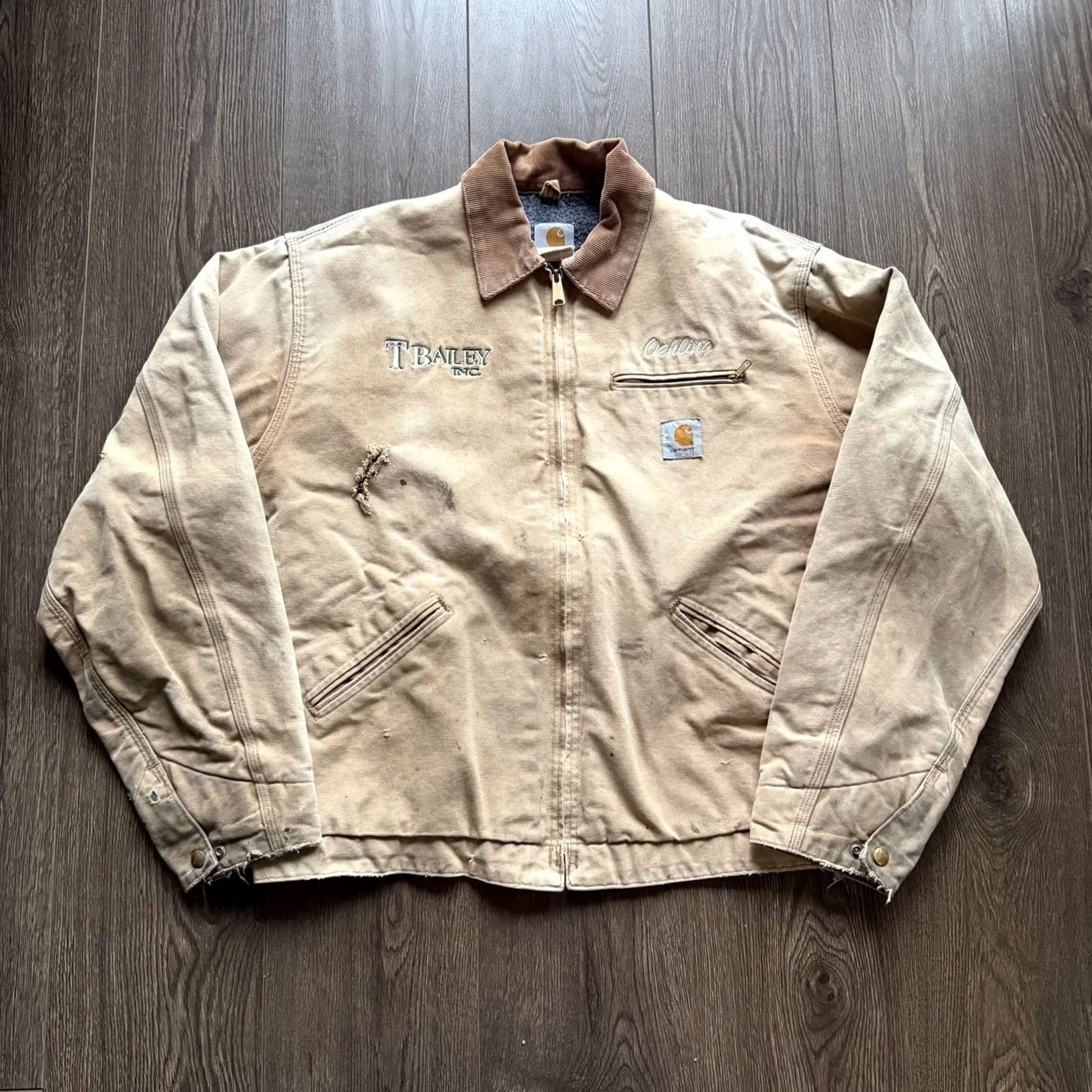 Carhartt VINTAGE Carhartt Jacket J01 BRN Brown 48 USA Mens Regular Lined Warmth Canvas Cotton Size US M / EU 48-50 / 2 - 3 Thumbnail
