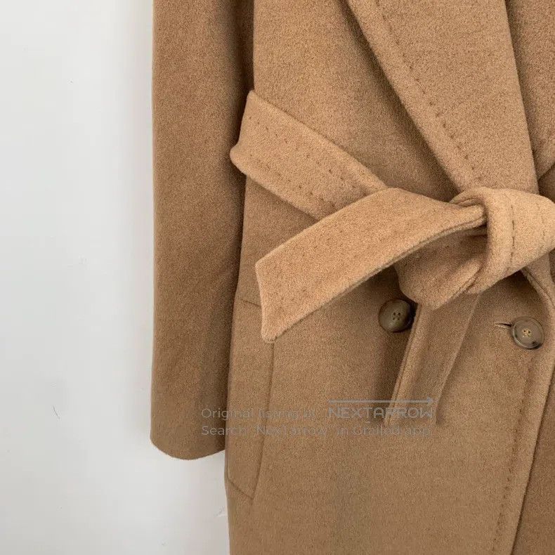 Max Mara Max Mara Brown Camel Hair Reversible Double-Breasted Belte Size XS / US 0-2 / IT 36-38 - 4 Thumbnail