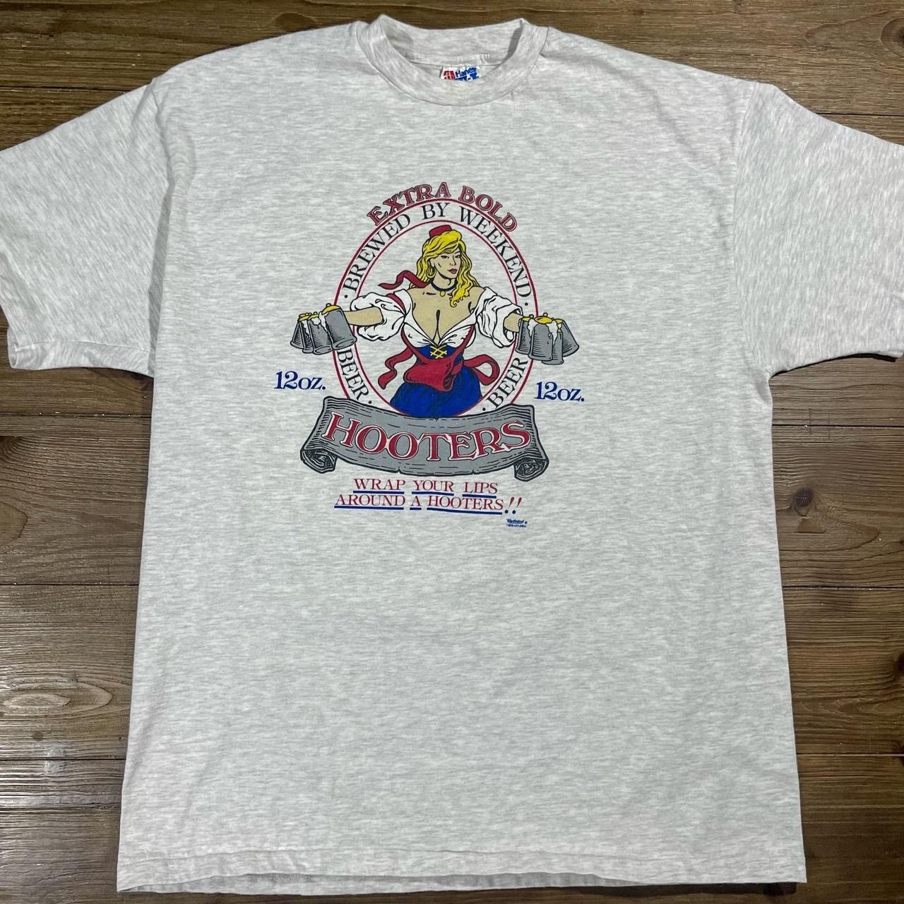 Hanes × Vintage Vintage 90’s Hooters Extra Bold Beer T-Shirt Size US XL / EU 56 / 4 - 2 Thumbnail