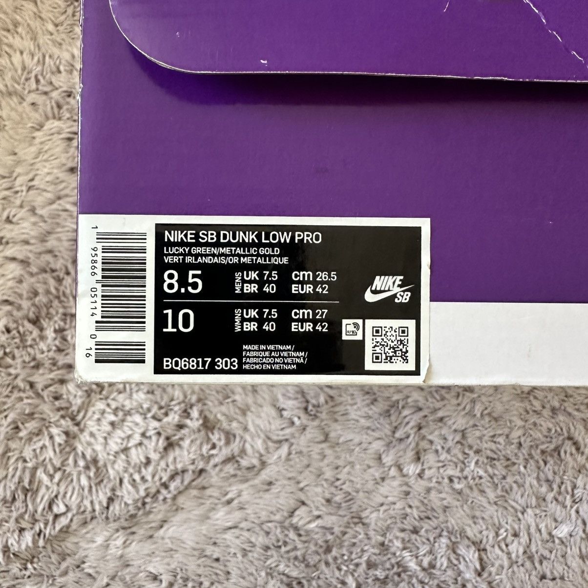 Nike Nike SB Dunk Low Pro St Patrick’s Day - NEW Size 42 Size US 8.5 / EU 41-42 - 8 Thumbnail