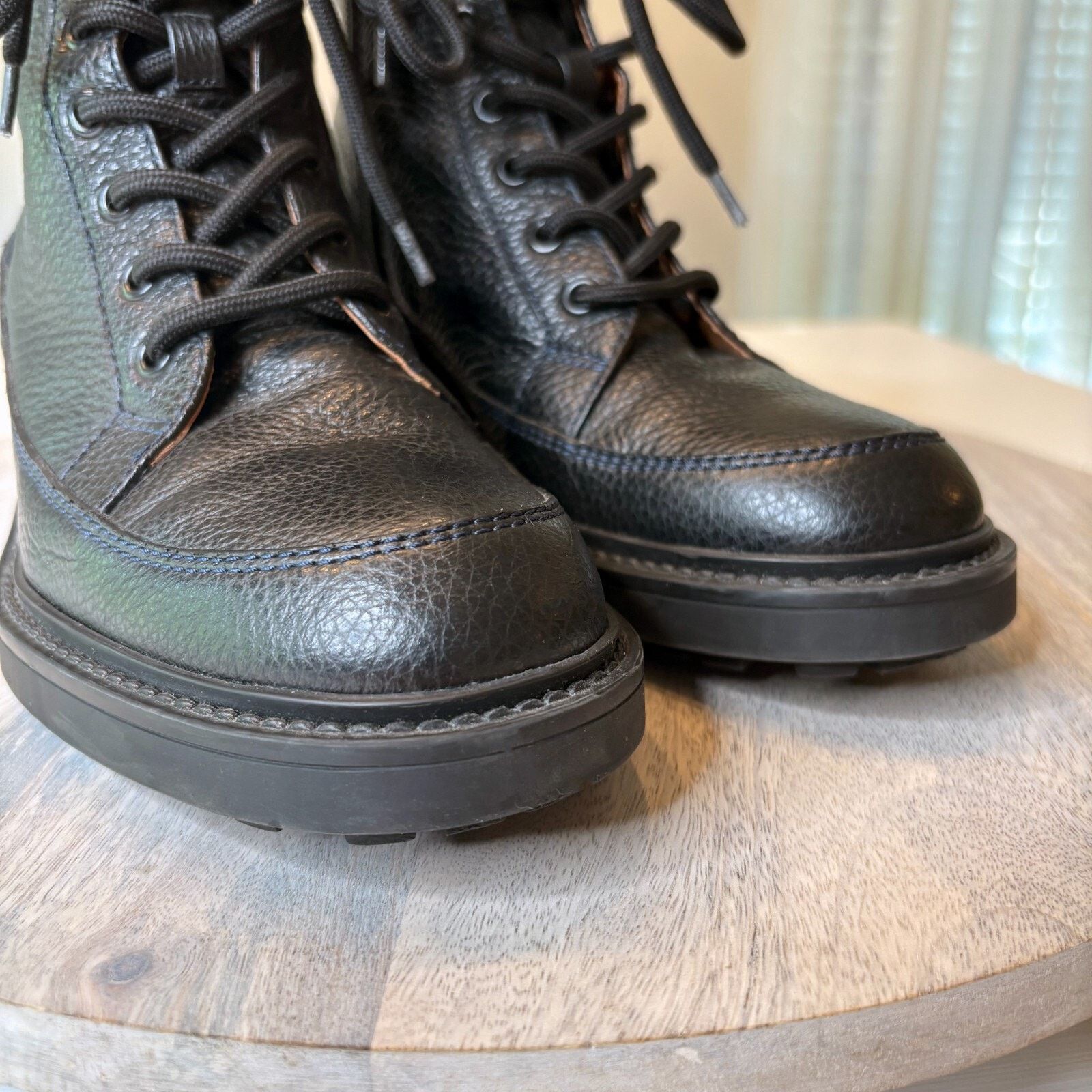 Chloe Chloé Darryl Black Leather Ankle Combat Boots EU Sz 39 US 9 Size US 9 / IT 39 - 4 Thumbnail