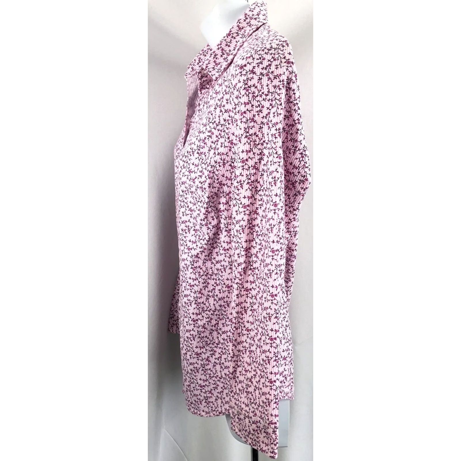 Croft & Barrow Croft & Barrow Button Up Top Small Pink Floral Longsleeve Cottage Fairy romantic Shirt Womens XS Size S / US 4 / IT 40 - 2 Thumbnail
