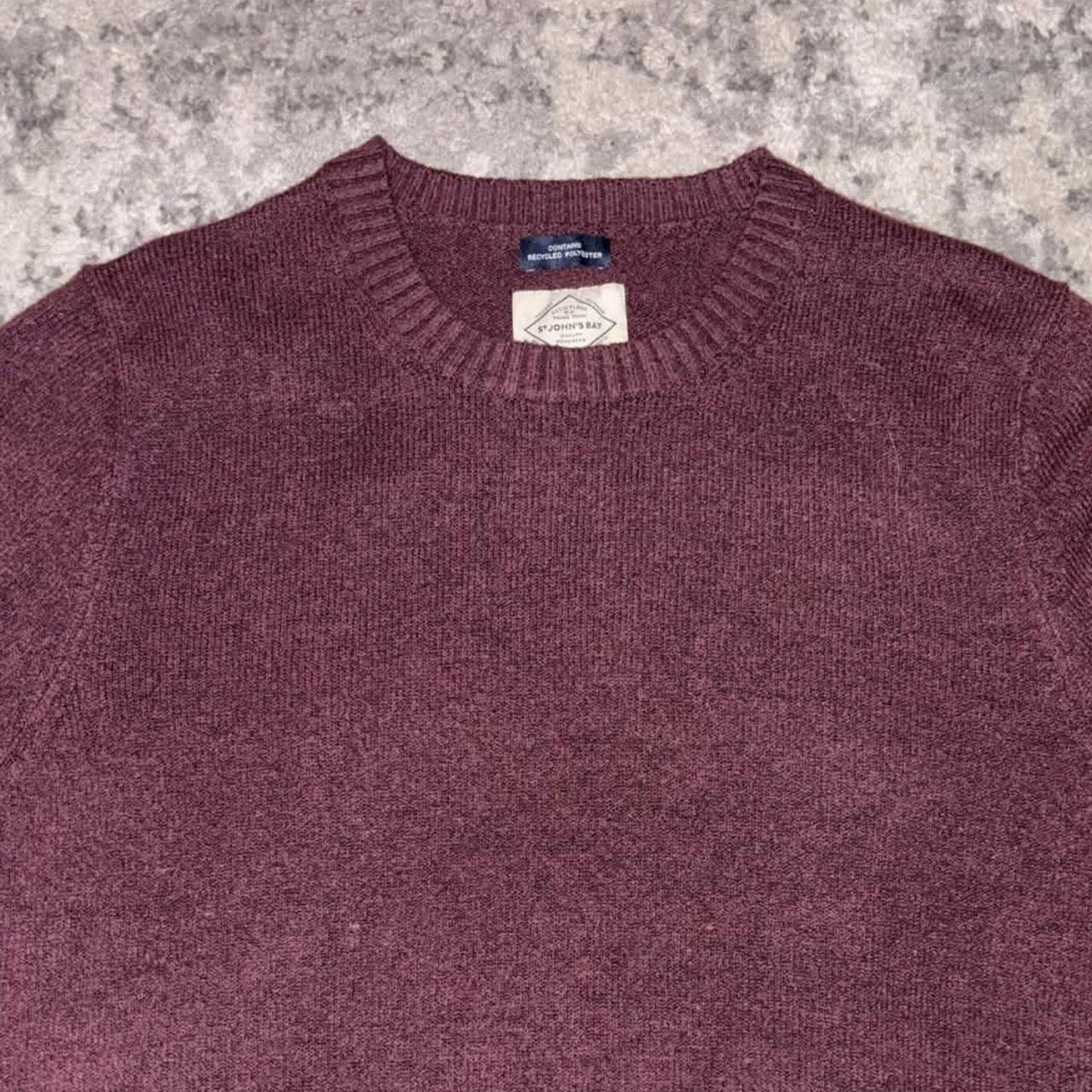 St. Johns Bay Vintage St. Johns Bay Recycled Maroon Knit Sweater Size US XL / EU 56 / 4 - 2 Thumbnail