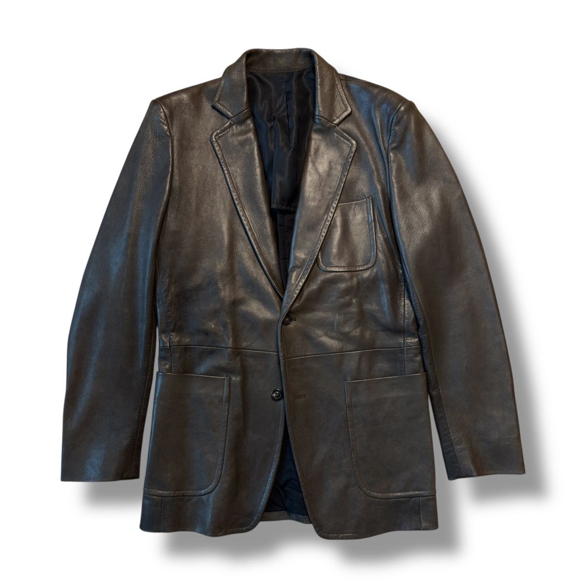 Maison Margiela AW2005 Maison Margiela Leather Blazer Jacket Size US M / EU 48-50 / 2 - 1 Thumbnail
