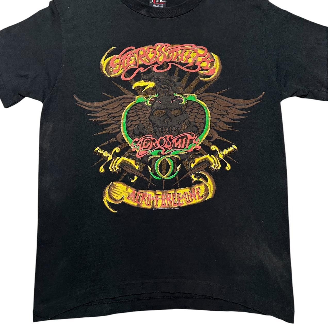 Band Tees × Giant × Vintage Vintage Aerosmith Aero Force One Band Shirt Size US L / EU 52-54 / 3 - 4 Thumbnail