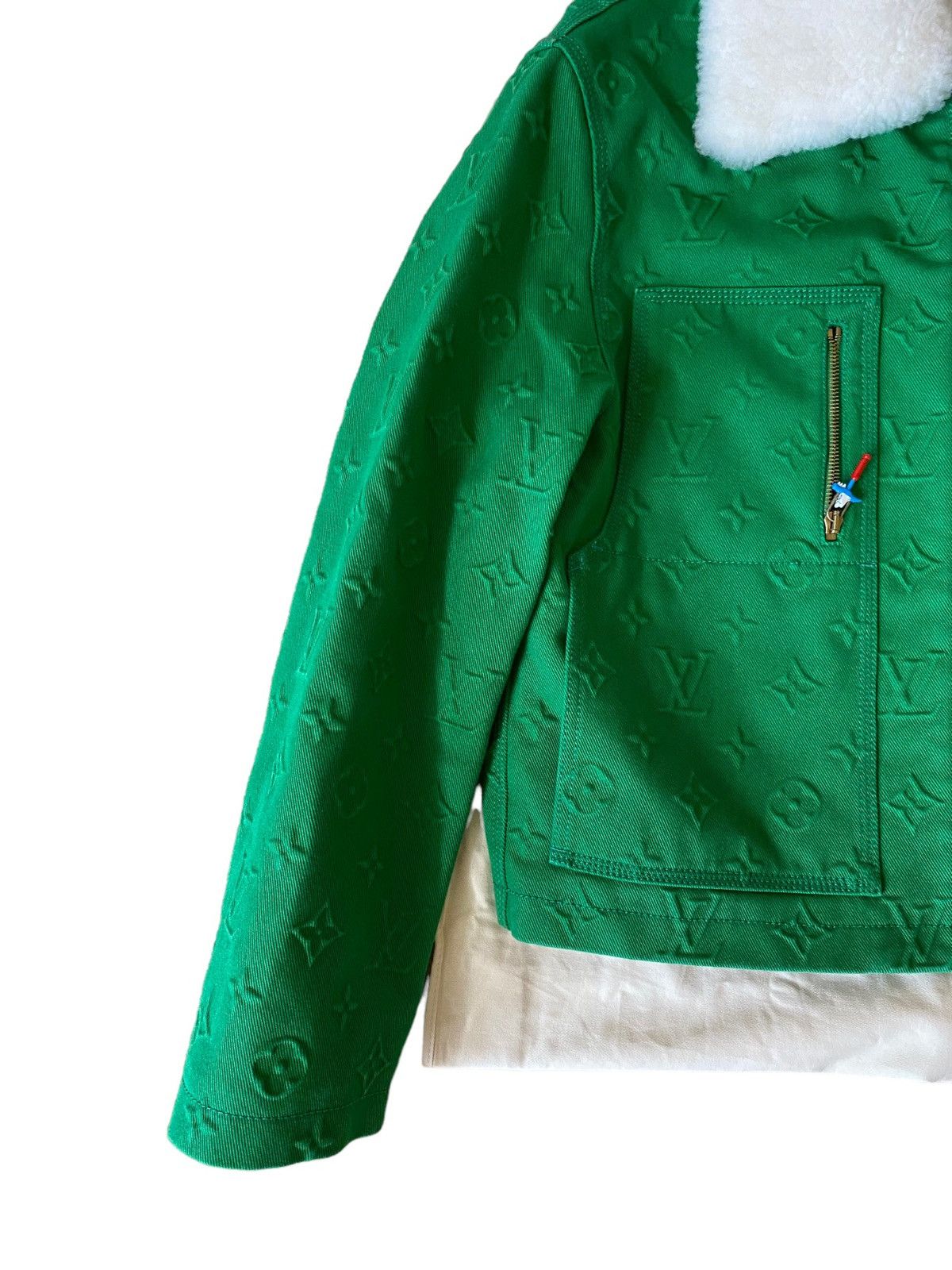 Louis Vuitton Louis Vuitton Carpenter Green 46 Denim Jacket 3D Monogram Size US S / EU 44-46 / 1 - 3 Thumbnail