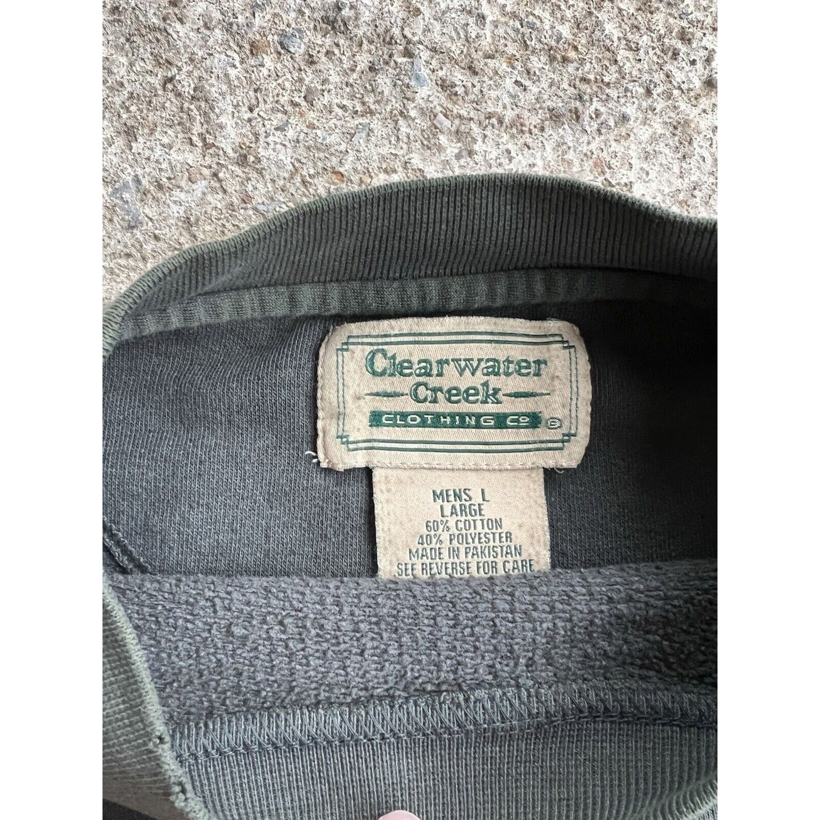 Vintage Vintage Y2K White Tail Embroidered Deer Green Sweatshirt Size US L / EU 52-54 / 3 - 4 Thumbnail