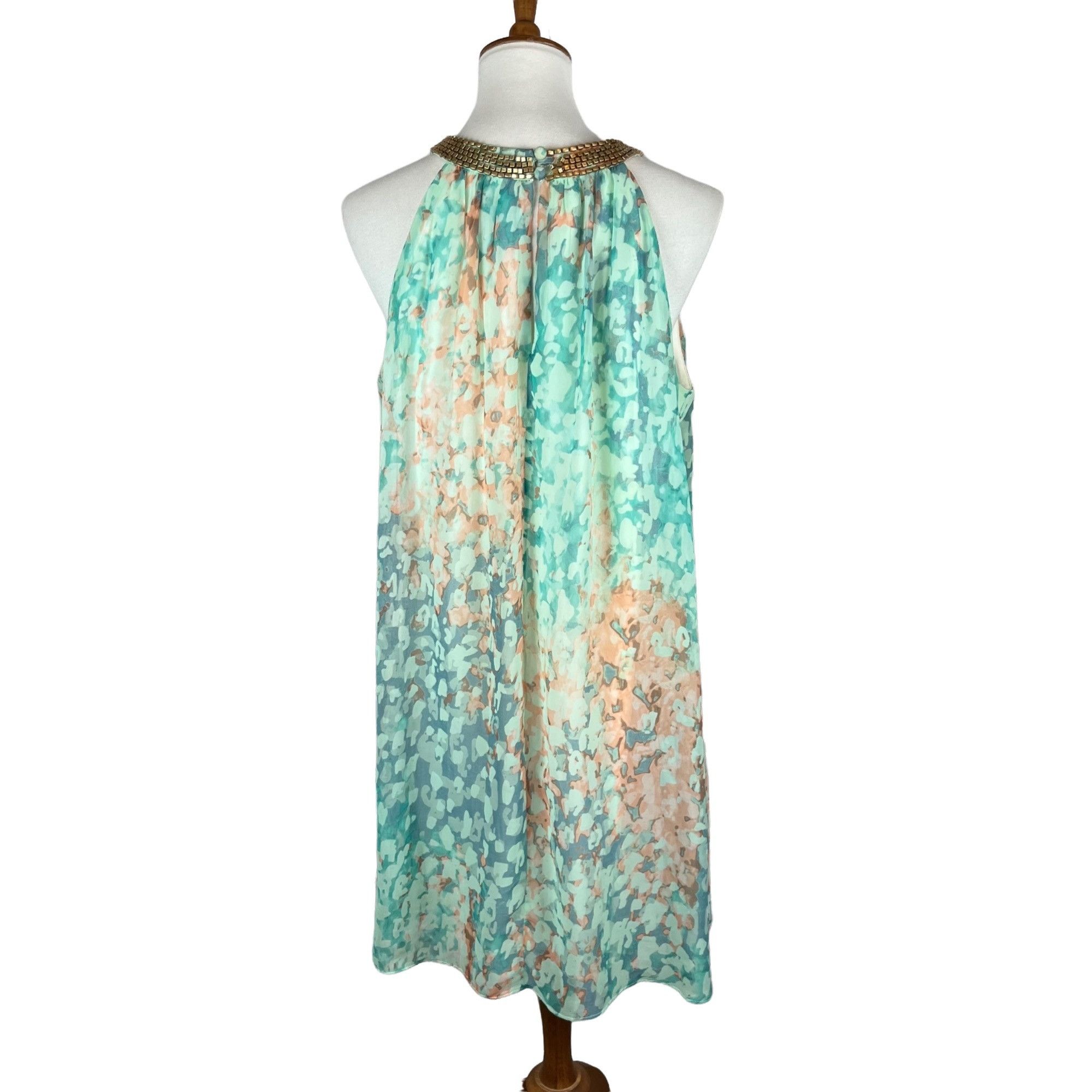 Vince Camuto Vince Camuto Water Color Beaded Neck Swing dress Womens size Size XL / US 12-14 / IT 48-50 - 2 Thumbnail