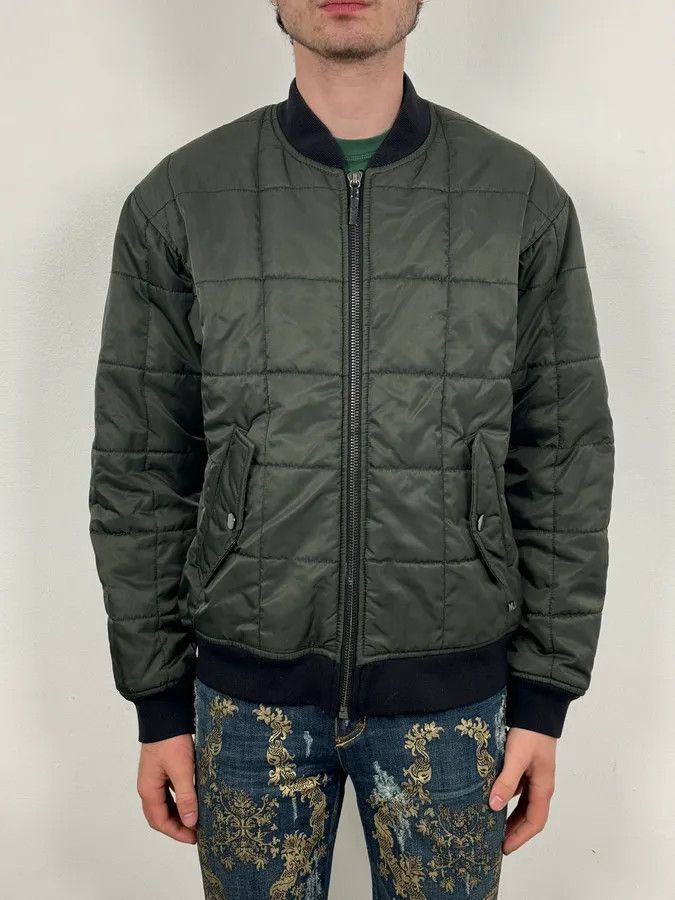 Marc Jacobs 2010s Marc Jacobs Olive Quilted Nylon Bomber Jacket Size US M / EU 48-50 / 2 - 2 Thumbnail