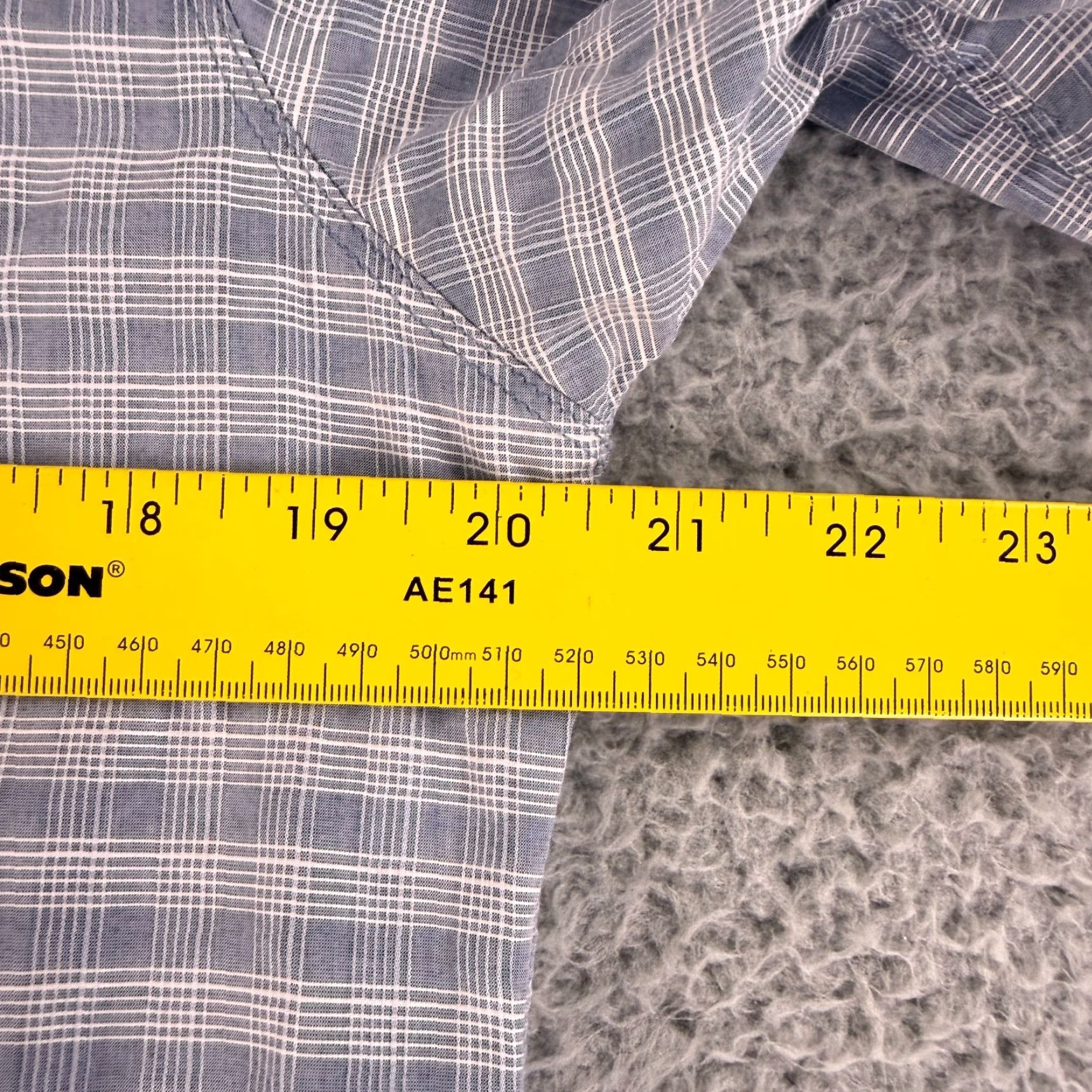 Vintage 7 Diamonds Button-Up Shirt Mens Medium Gray Check Print Long Sleeve 100% Cotton Size US M / EU 48-50 / 2 - 5 Thumbnail