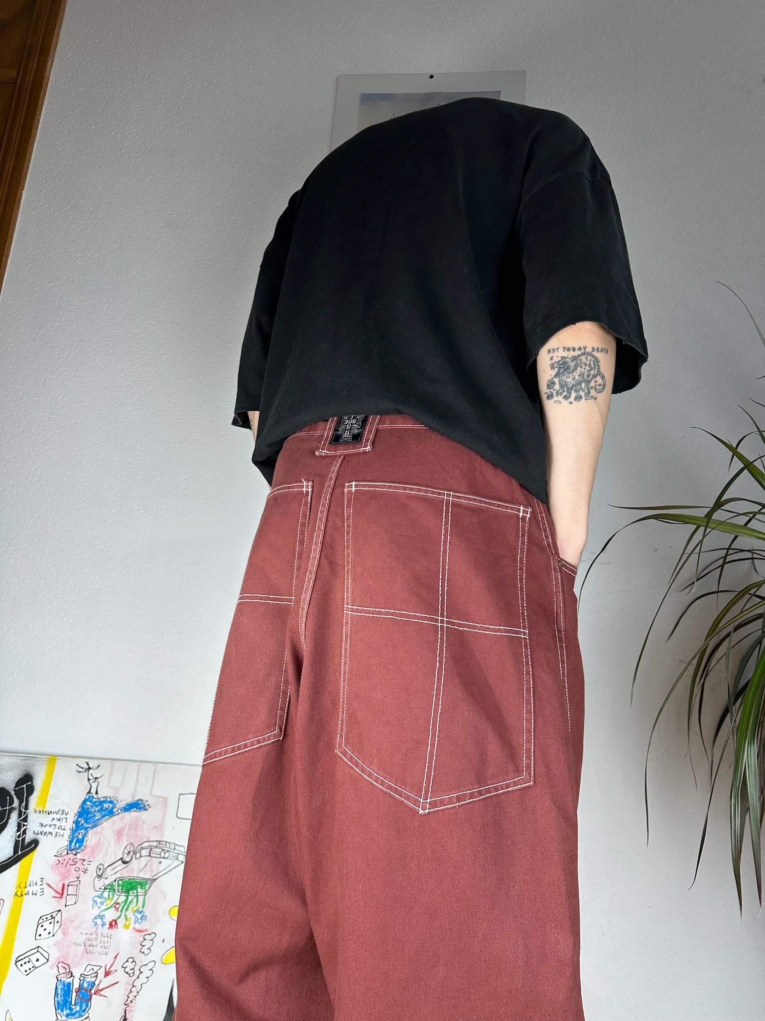 Dogtown Dogtown Baggy Large Pocket Jeans jnco Ecko unltd style Size US 33 - 12 Thumbnail